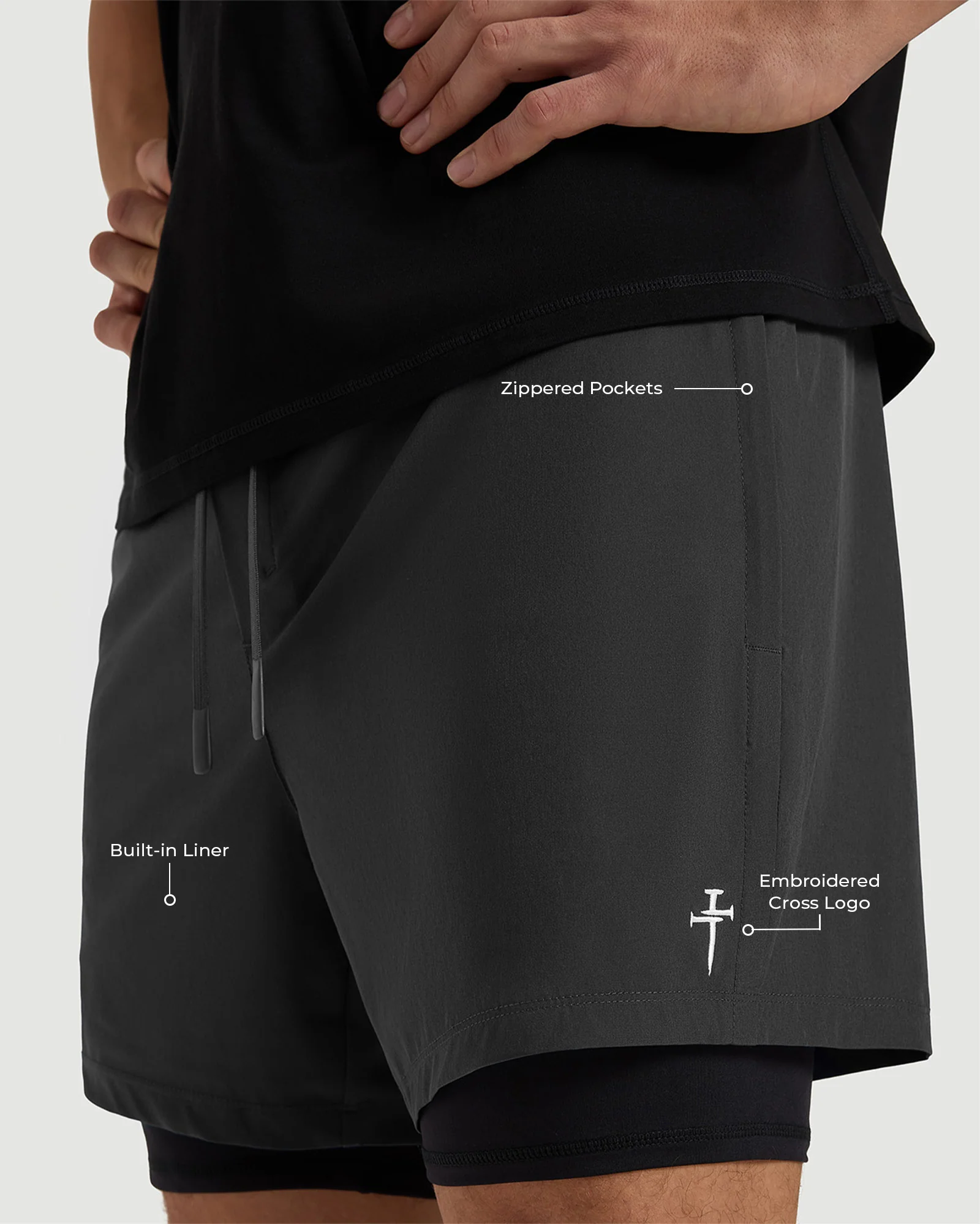 Coastal Liner 5" Short - Space Grey - Image 2
