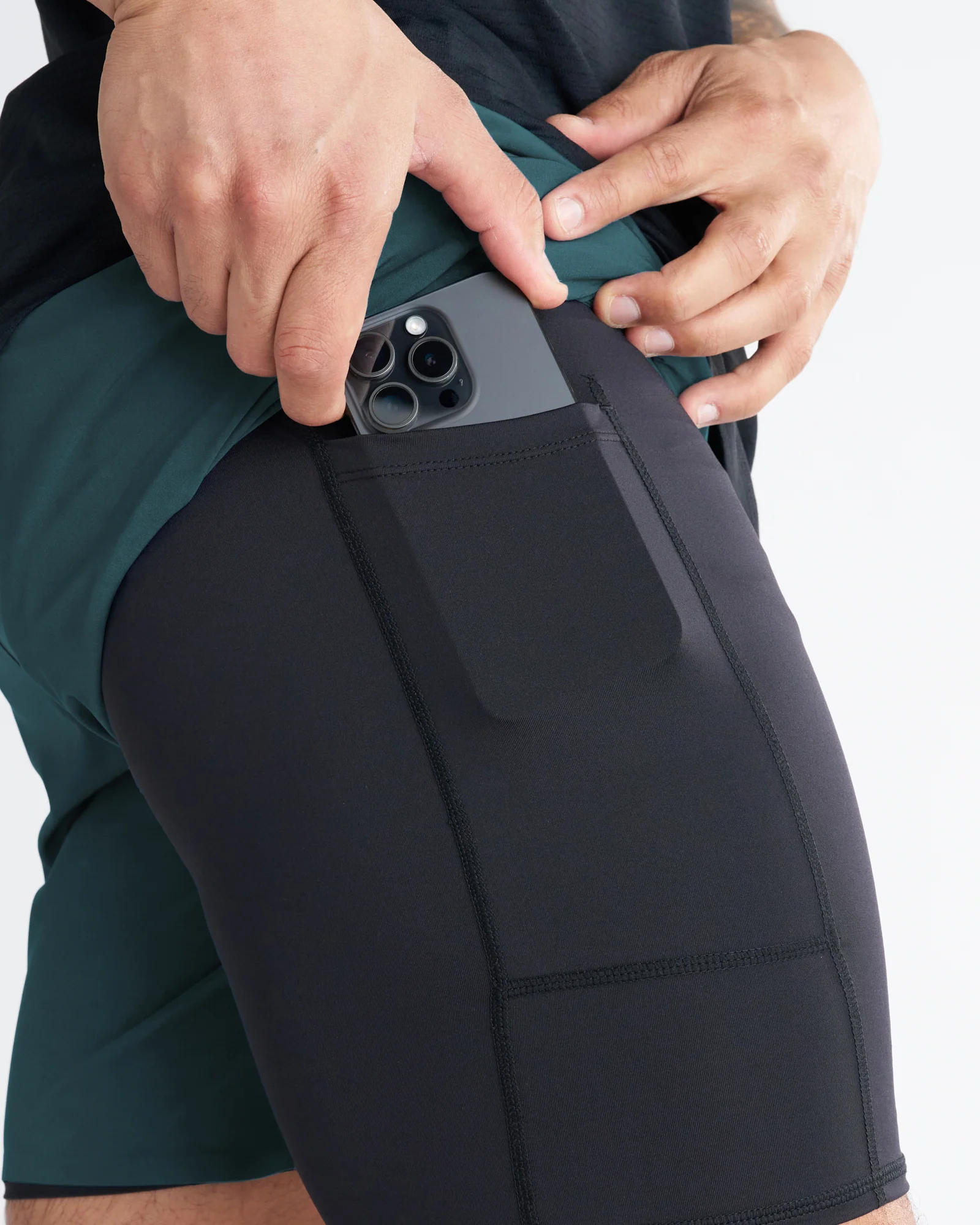 Pulse Tech Liner Short - Teal - Image 4
