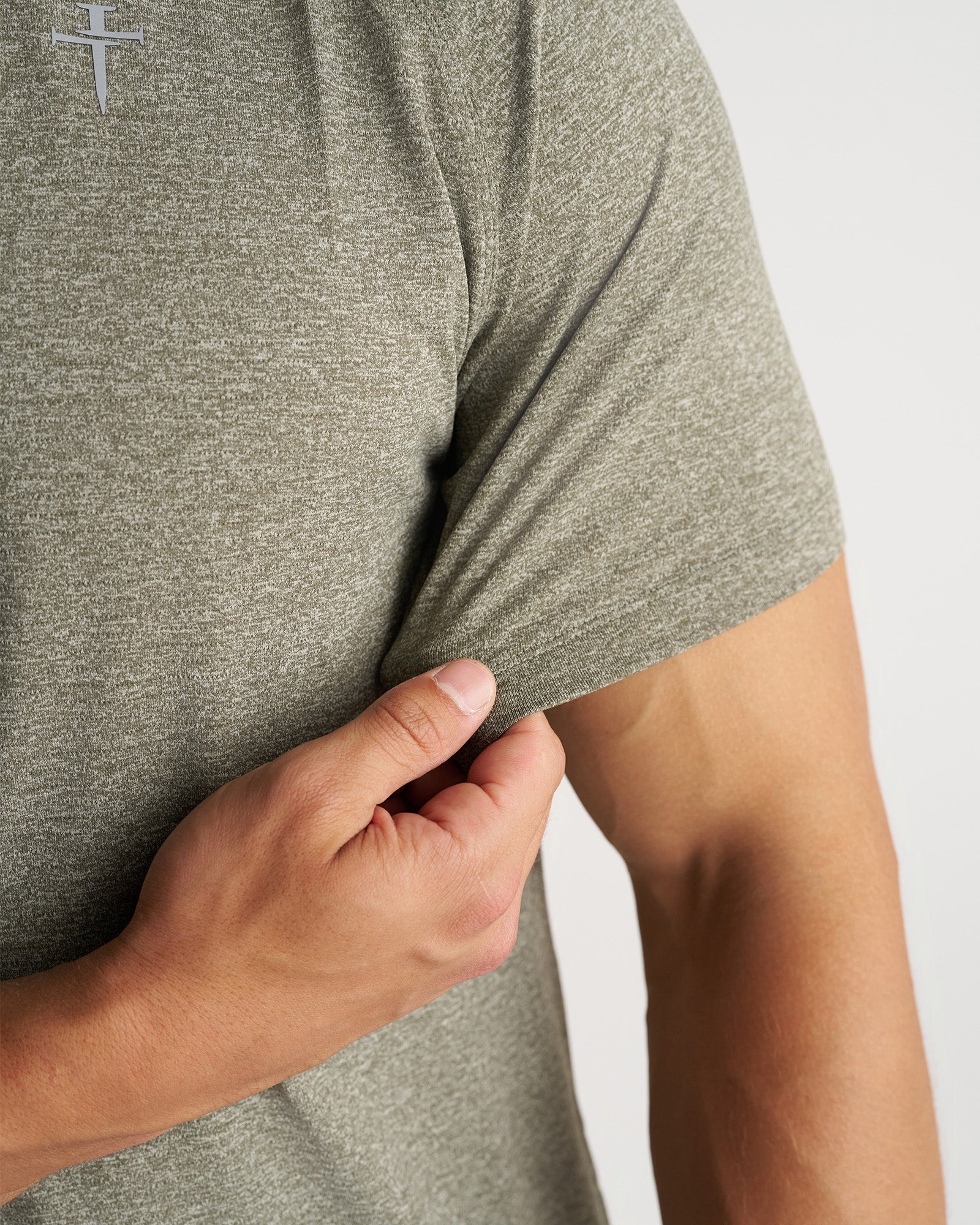 Aion-Lite™ Tee "Cross" - Sage Marl - Image 5
