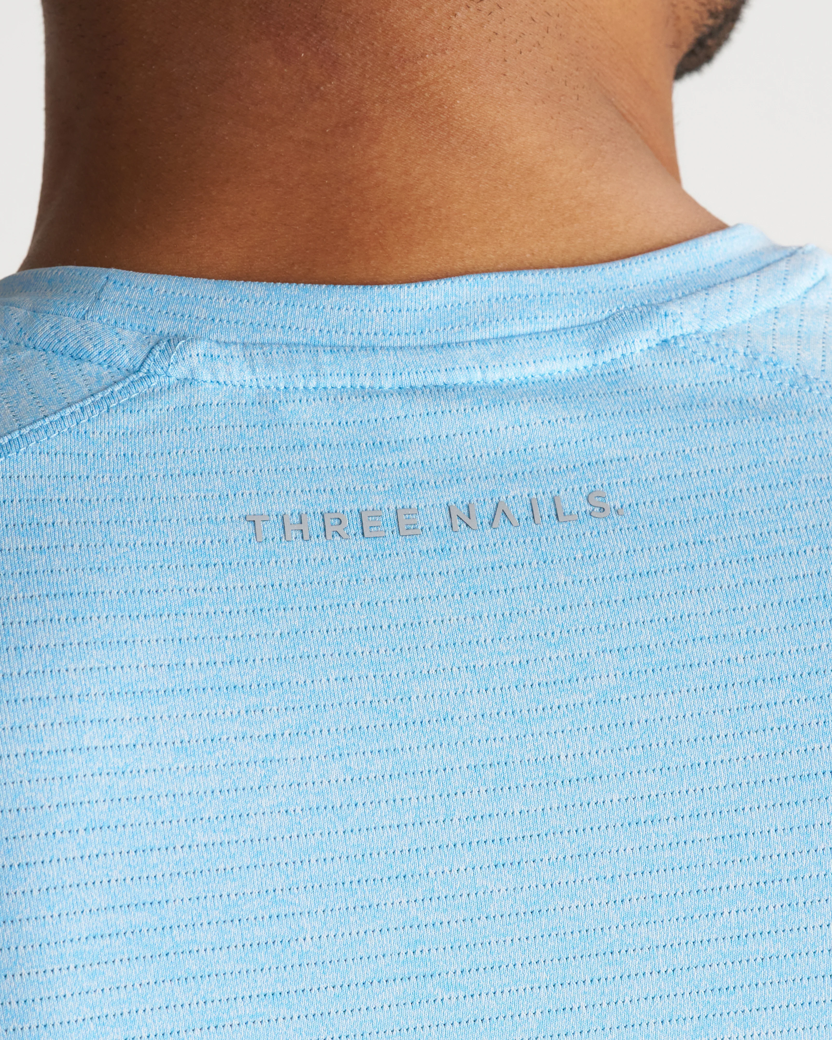 Aion-Lite™ Tee "Cross" - Sky Blue Marl - Image 4
