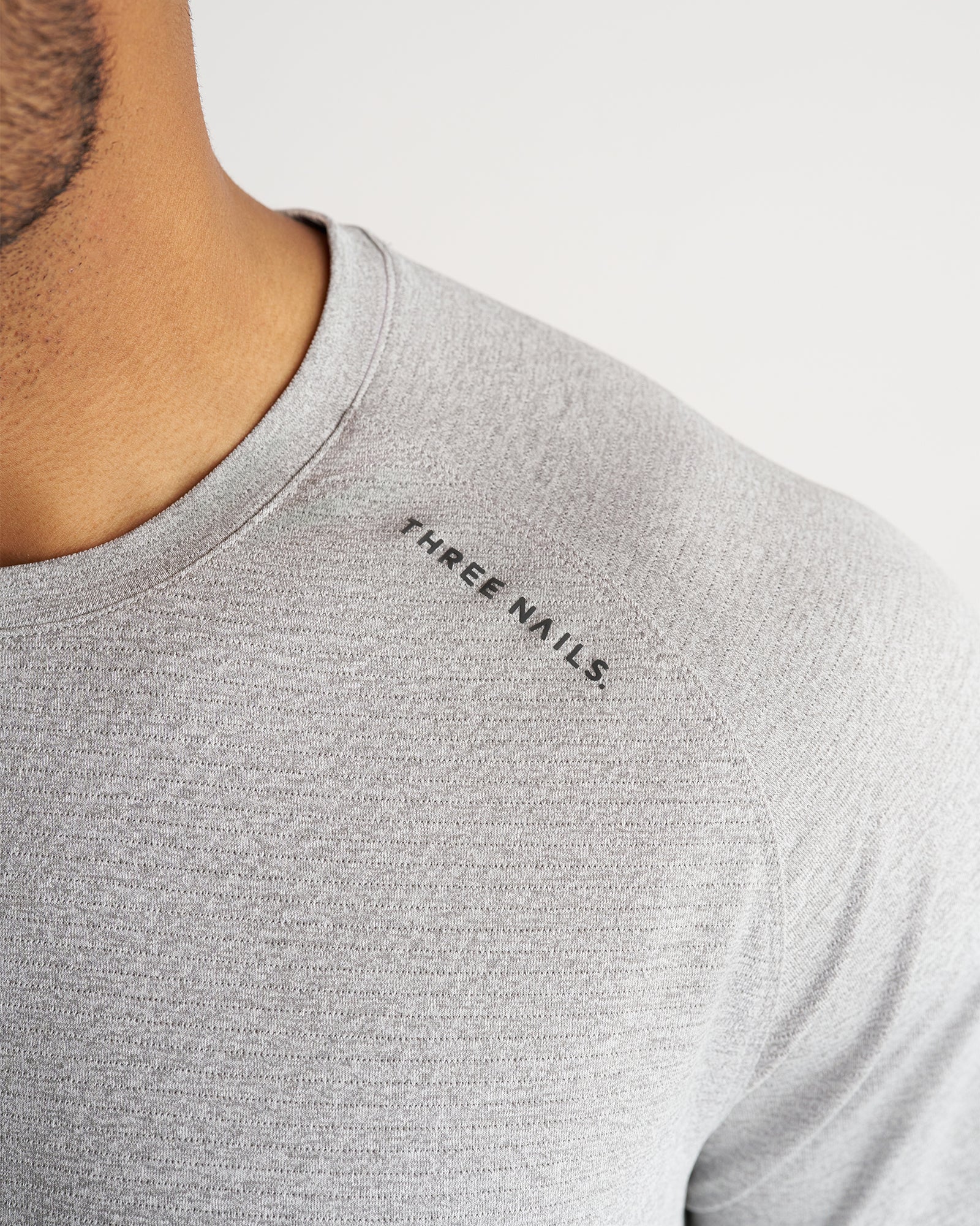 Aion-Lite™ Tee "Three Nails" - Grey Marl - Image 3