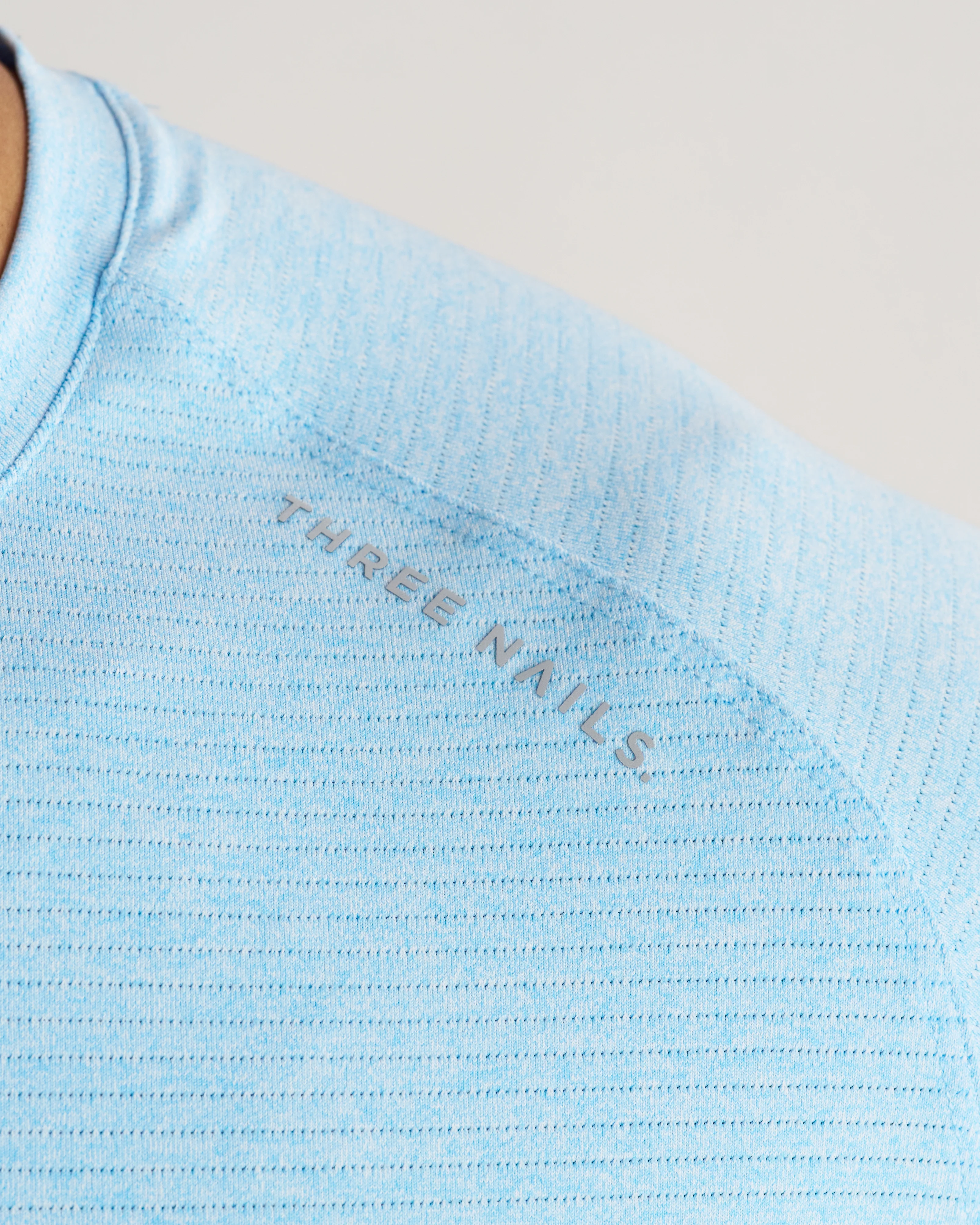 Aion-Lite™ Tee "Three Nails" - Sky Blue Marl - Image 3