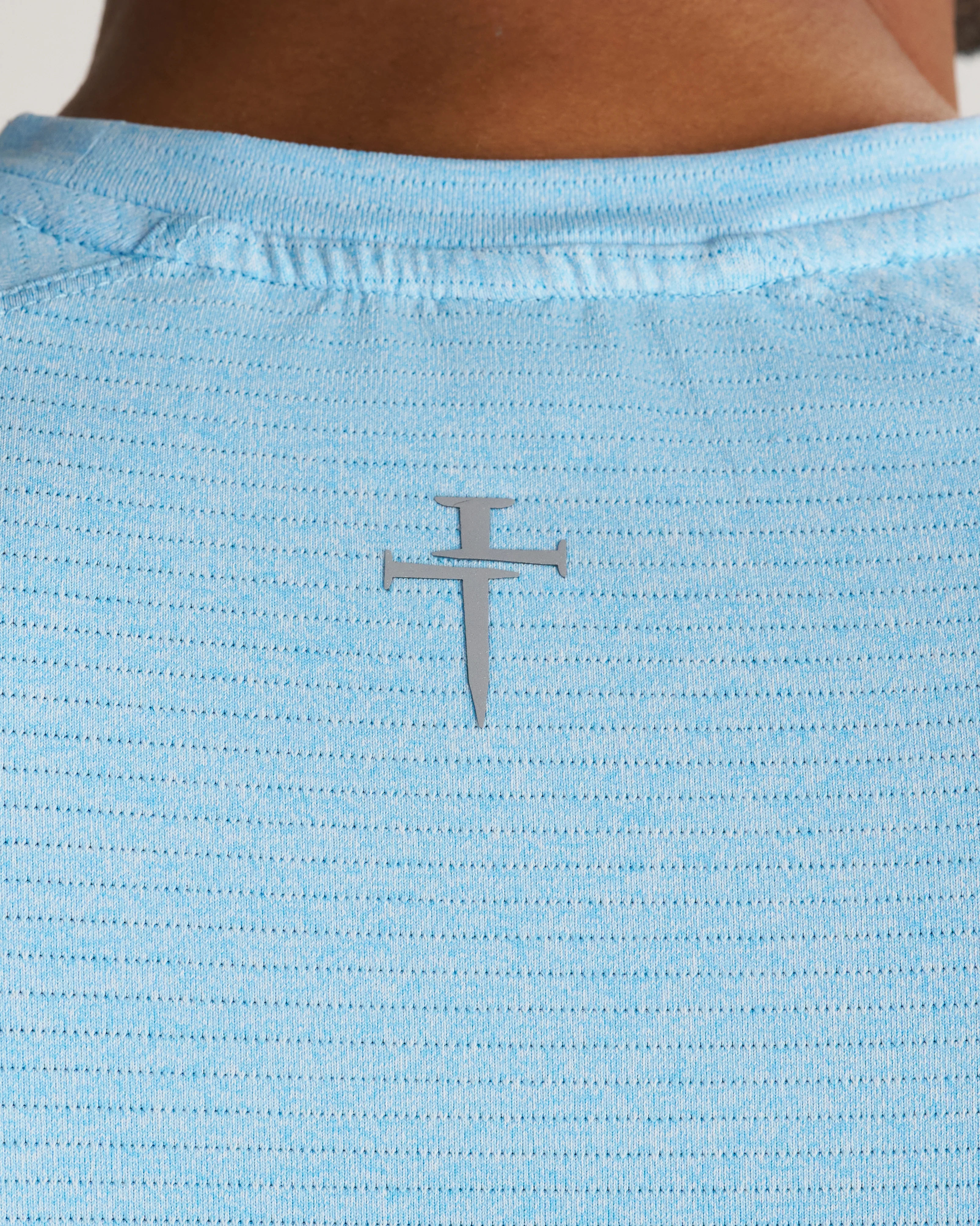 Aion-Lite™ Tee "Three Nails" - Sky Blue Marl - Image 4