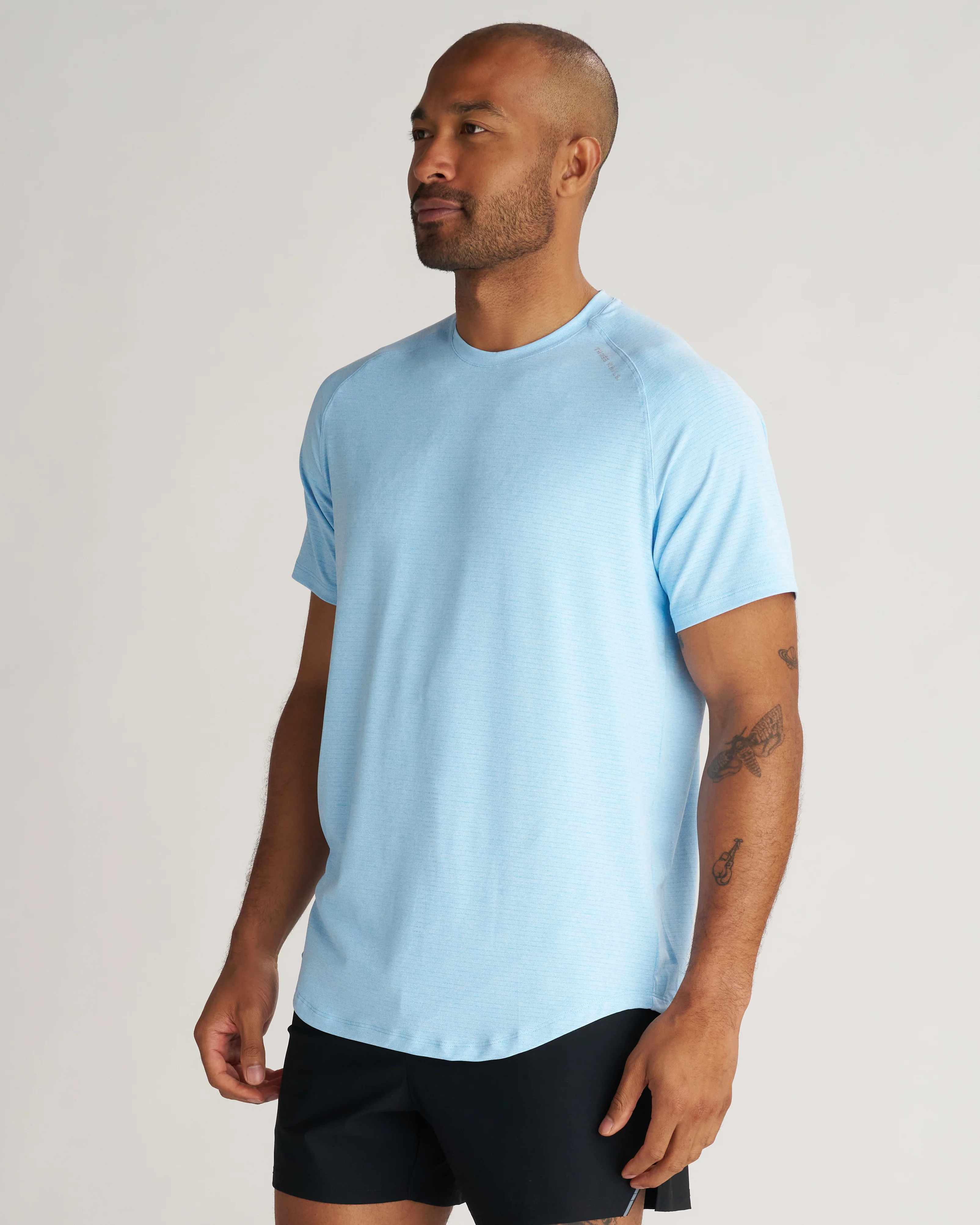 Aion-Lite™ Tee "Three Nails" - Sky Blue Marl - Image 5