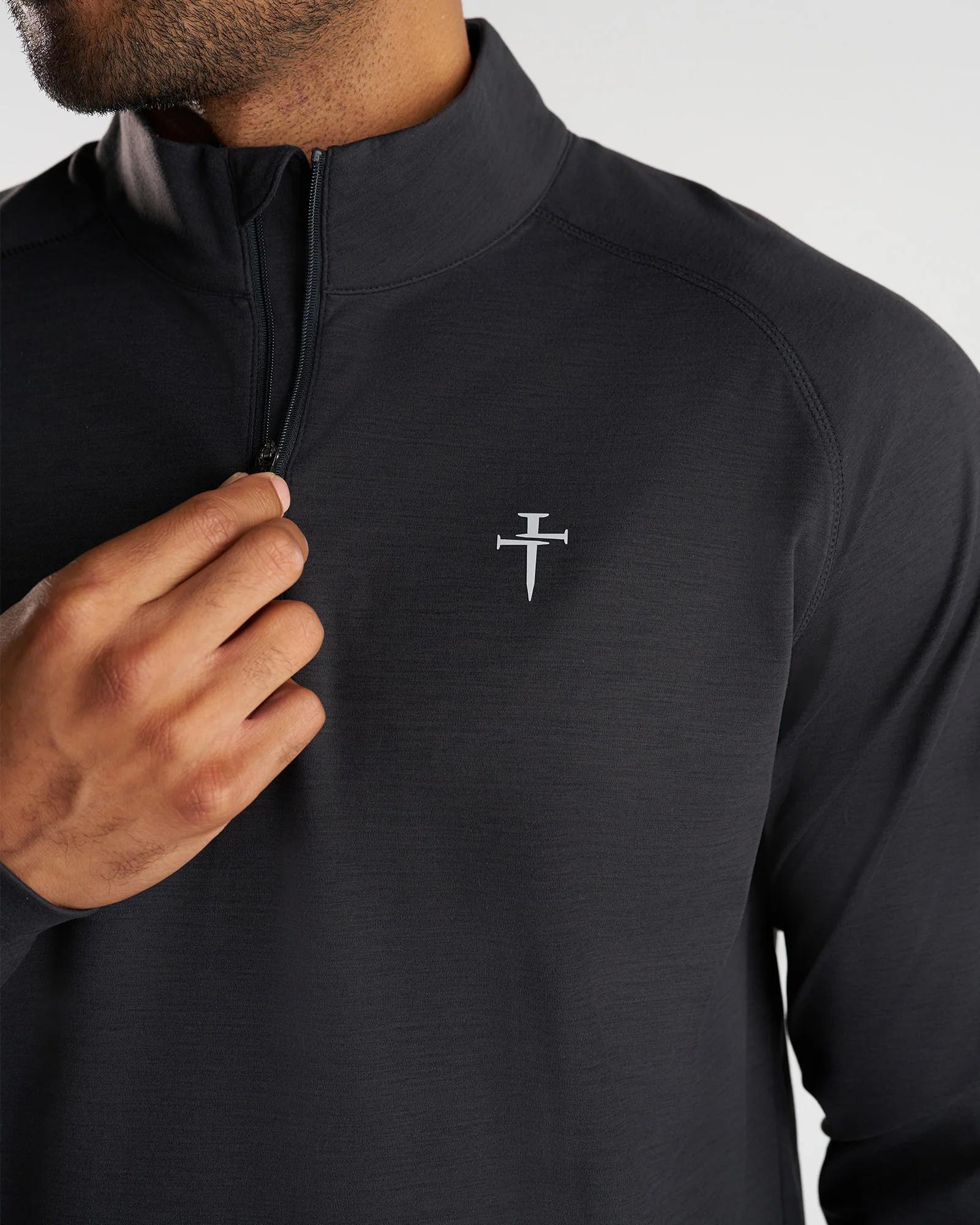 Core Quarter Zip - Black Marl - Image 3