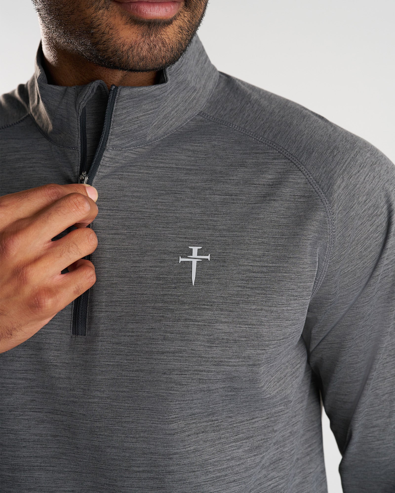 Core Quarter Zip - Space Grey Marl - Image 3