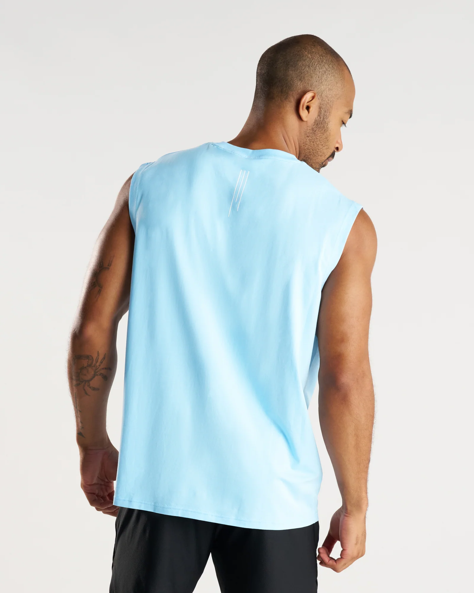 Core Oversized Muscle Tank - Sky Blue - Image 2