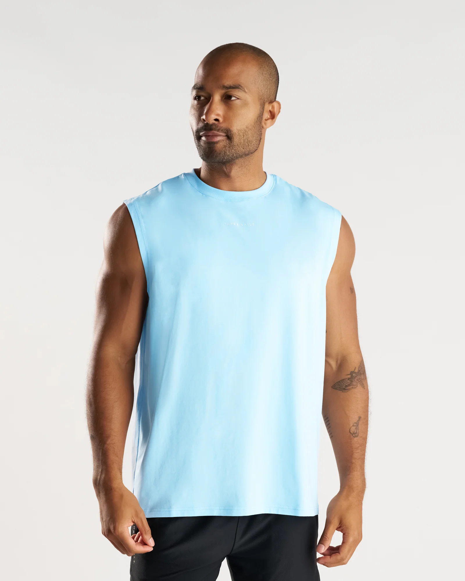 Core Oversized Muscle Tank - Sky Blue - Image 4
