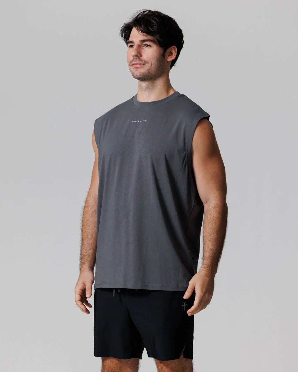 Core Oversized Muscle Tank - Space Grey