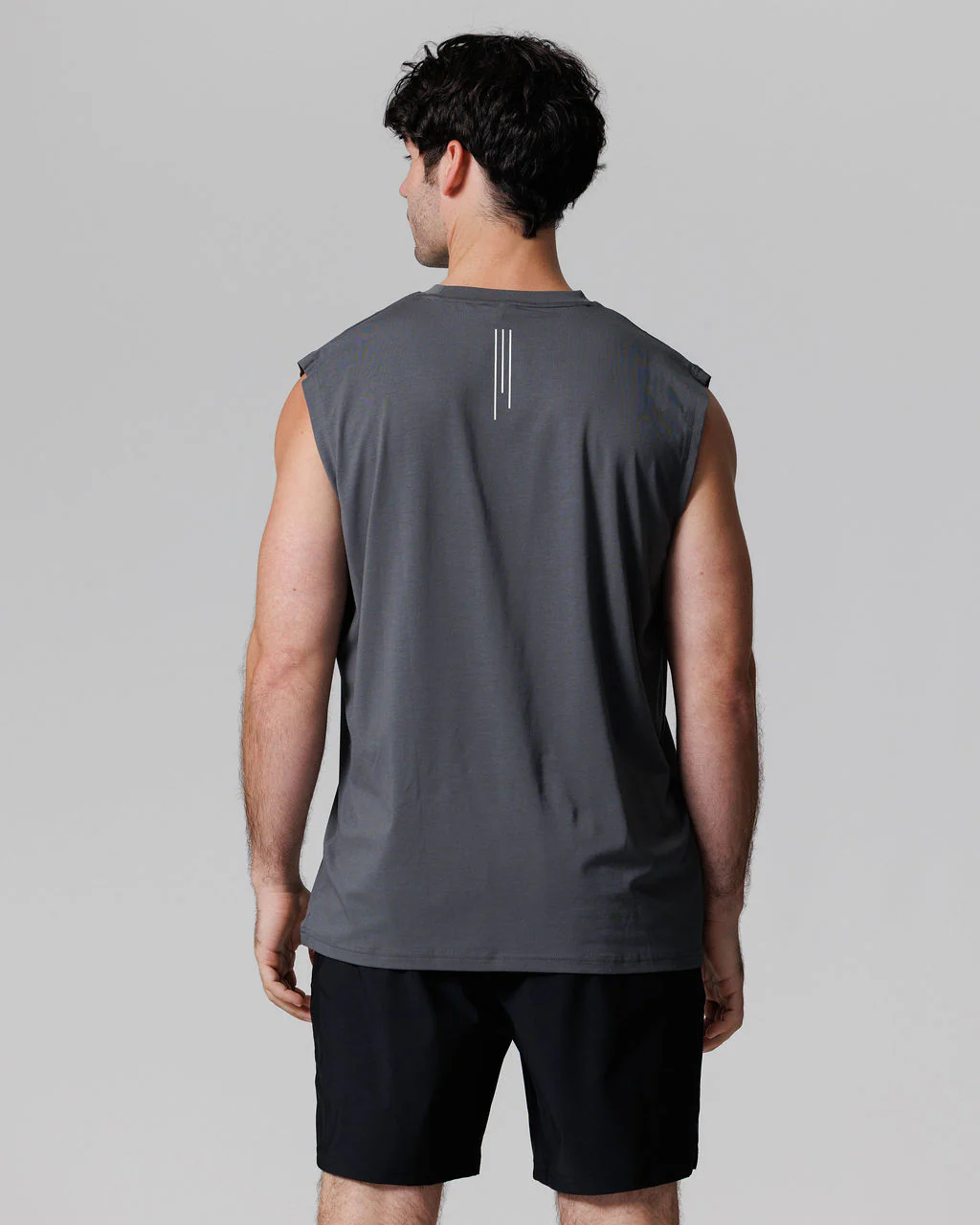Core Oversized Muscle Tank - Space Grey - Image 2