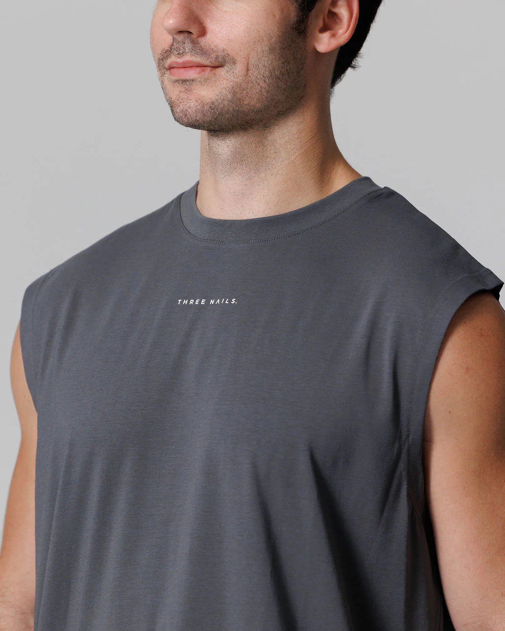Core Oversized Muscle Tank - Space Grey - Image 3