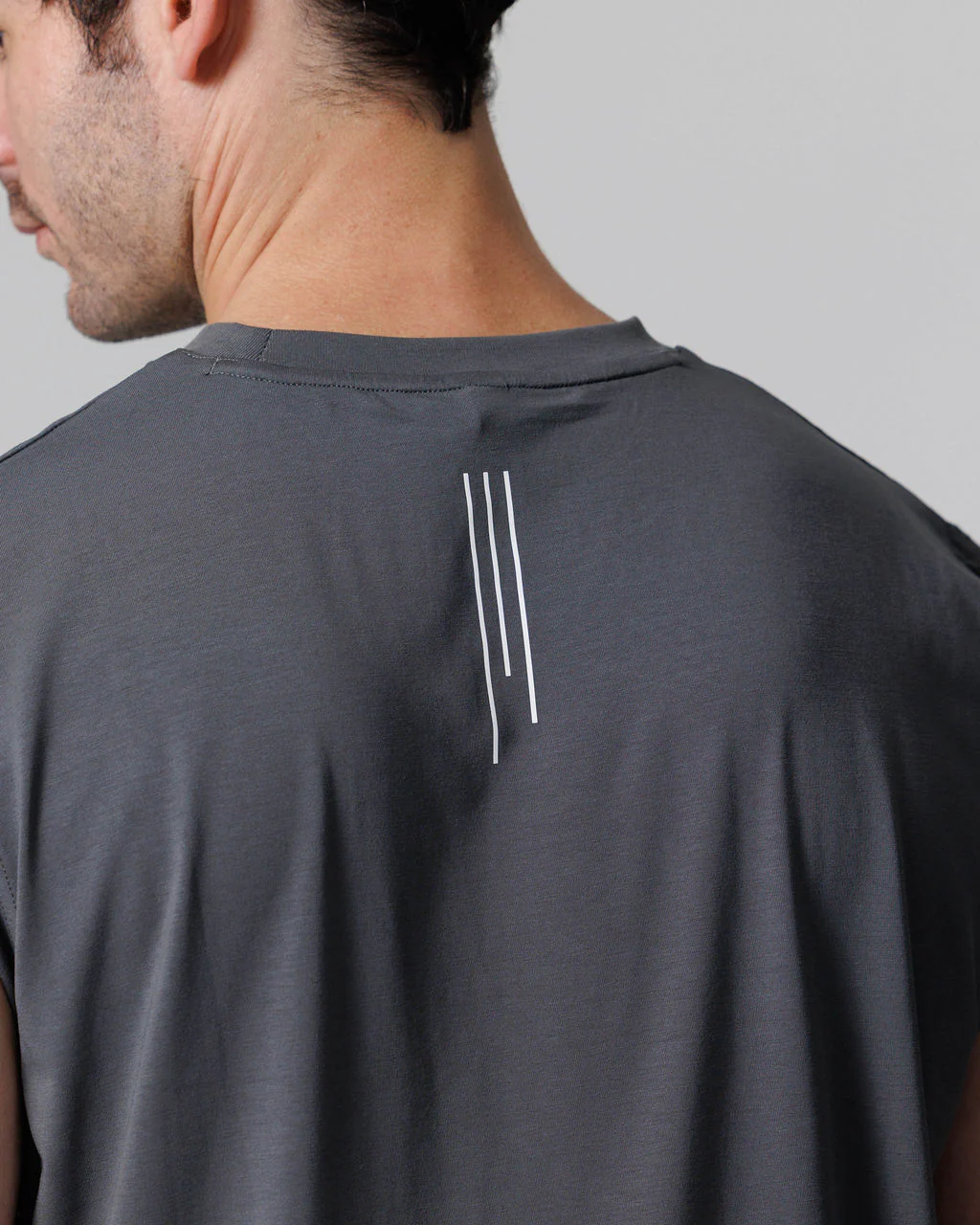 Core Oversized Muscle Tank - Space Grey - Image 4