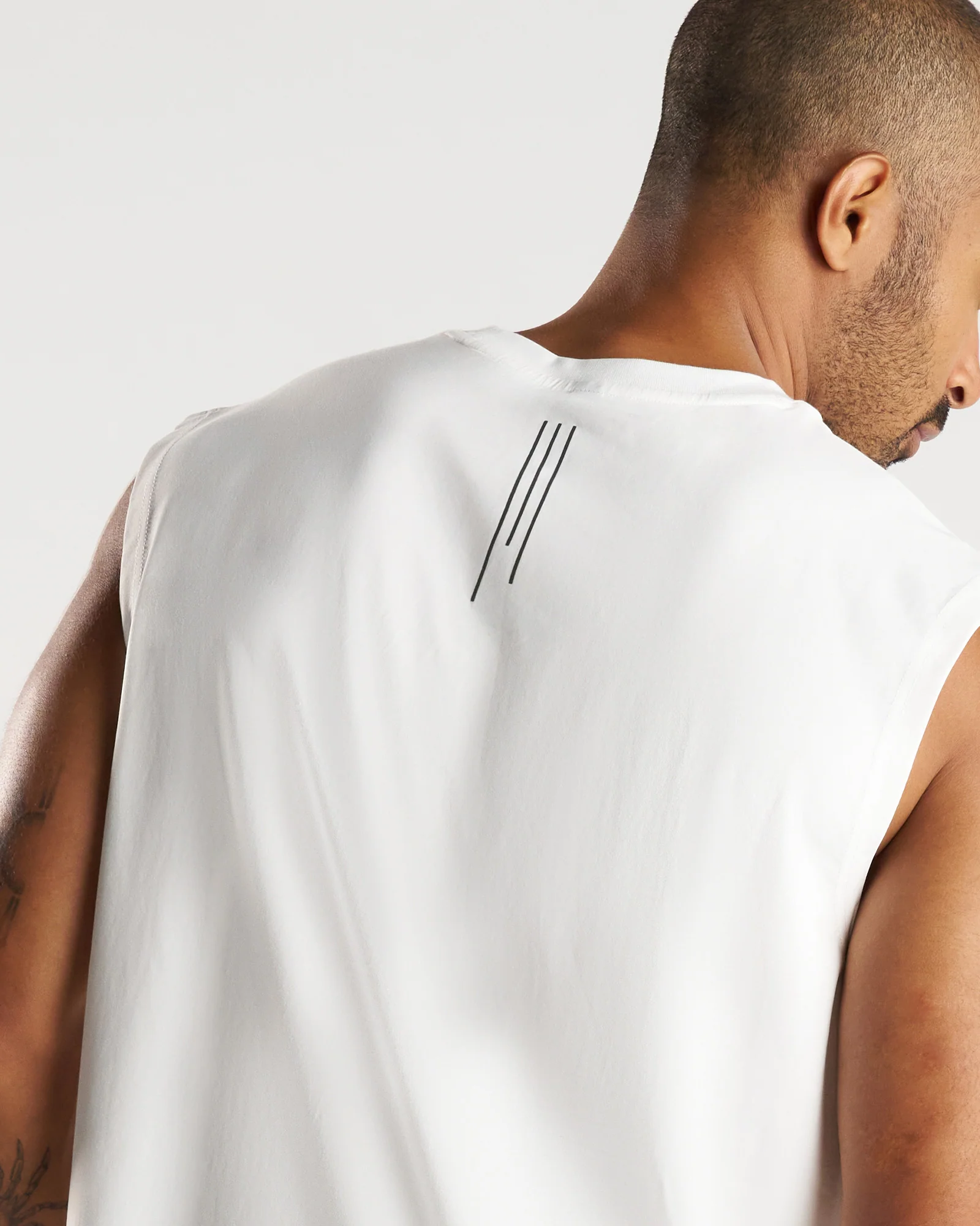 Core Oversized Muscle Tank - White - Image 4