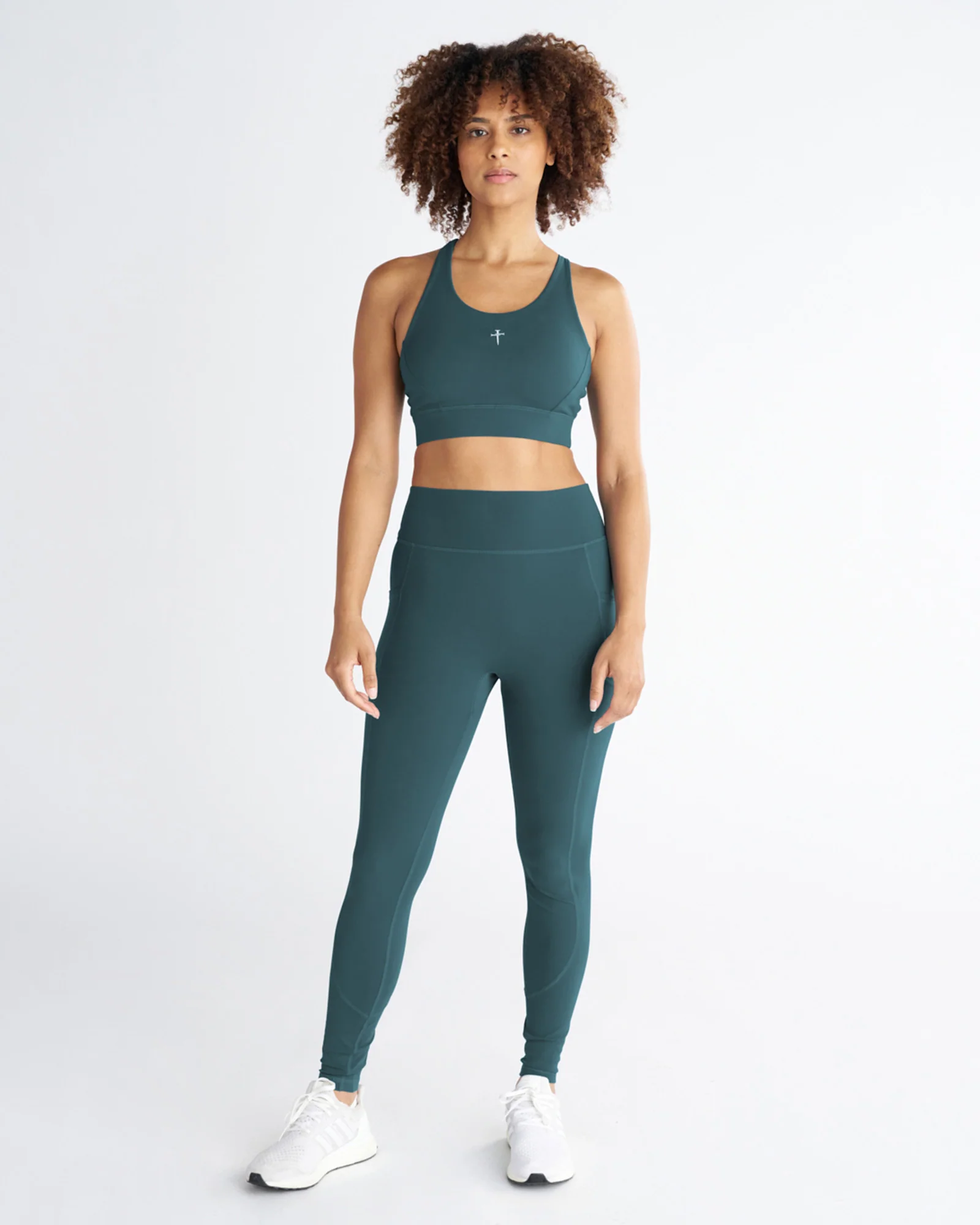 Crossback Sports Bra - Teal - Image 5