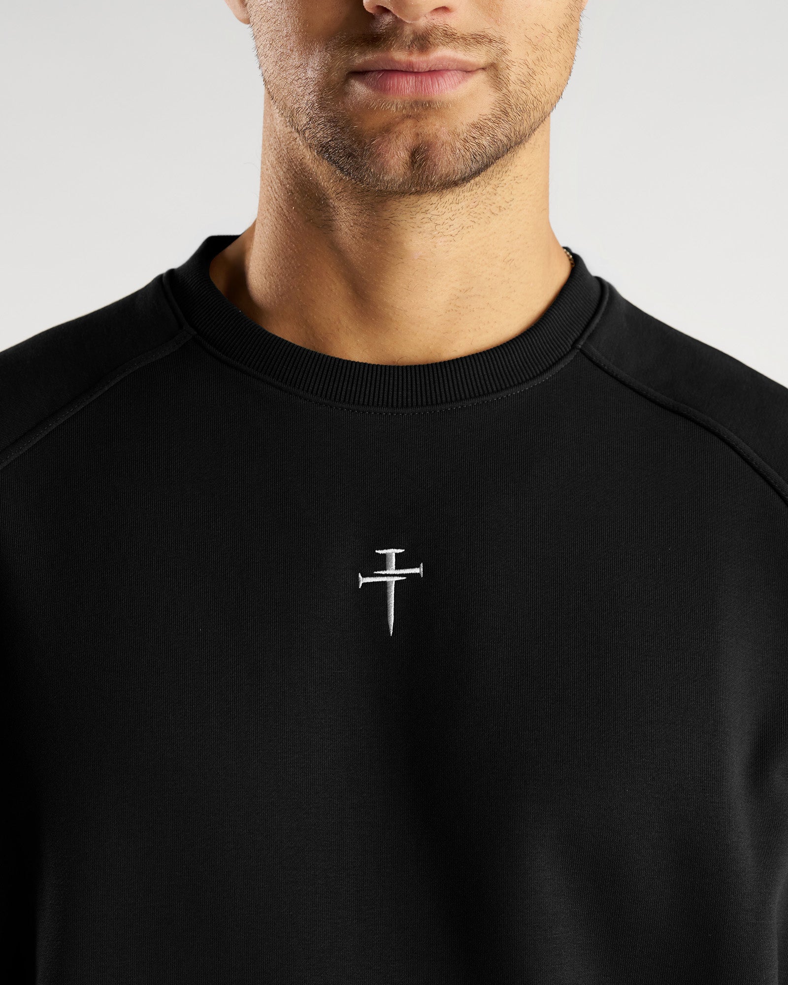 French Terry Crewneck - Black - Image 3