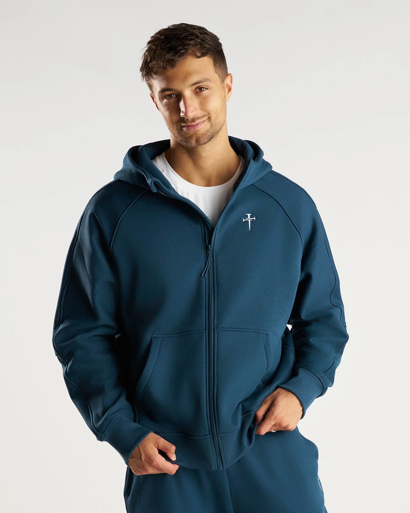 Signature Fleece Full Zip Hoodie - Midnight Navy - Image 6