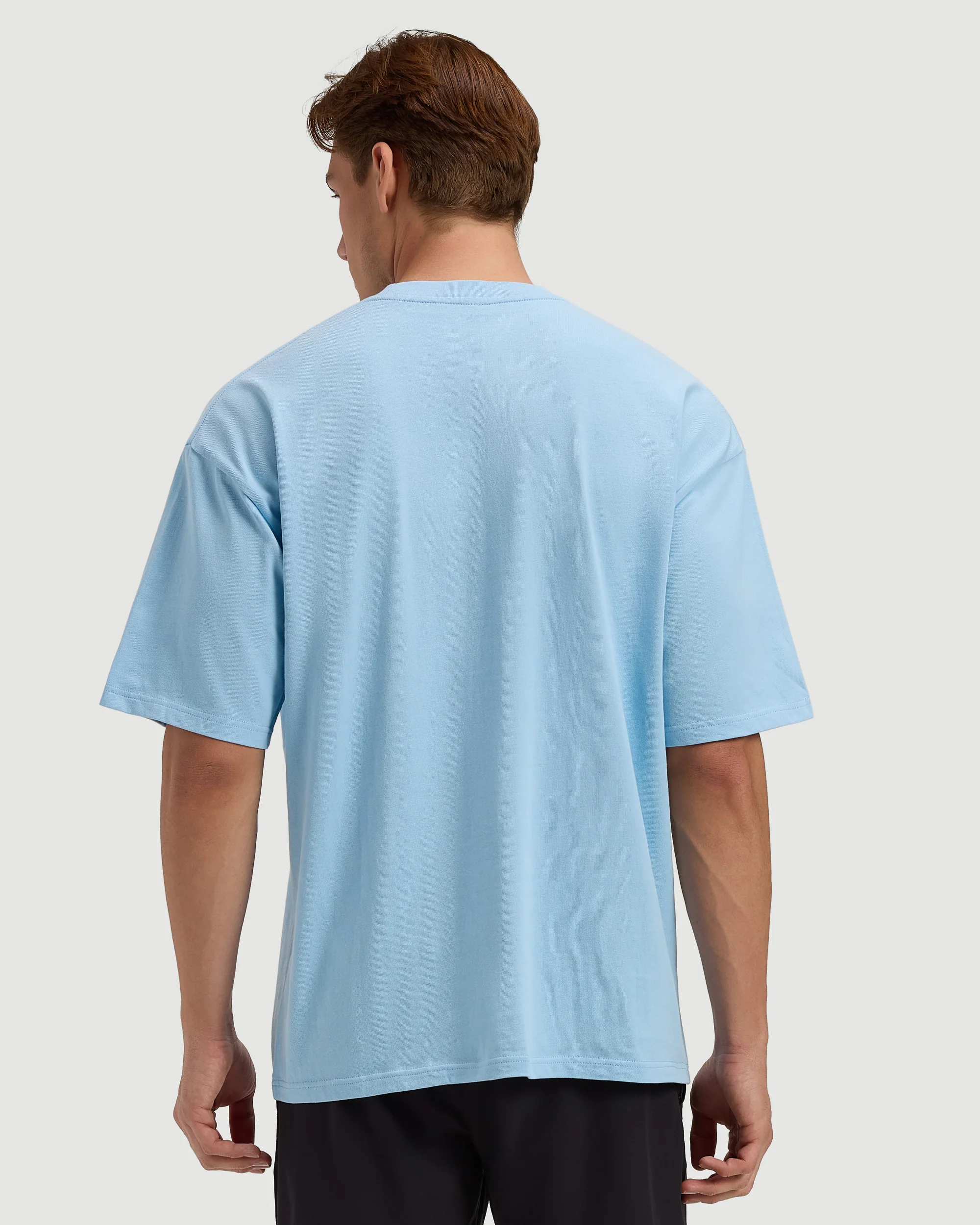 Heavyweight Cotton Oversized Tee - Sky Blue - Image 4