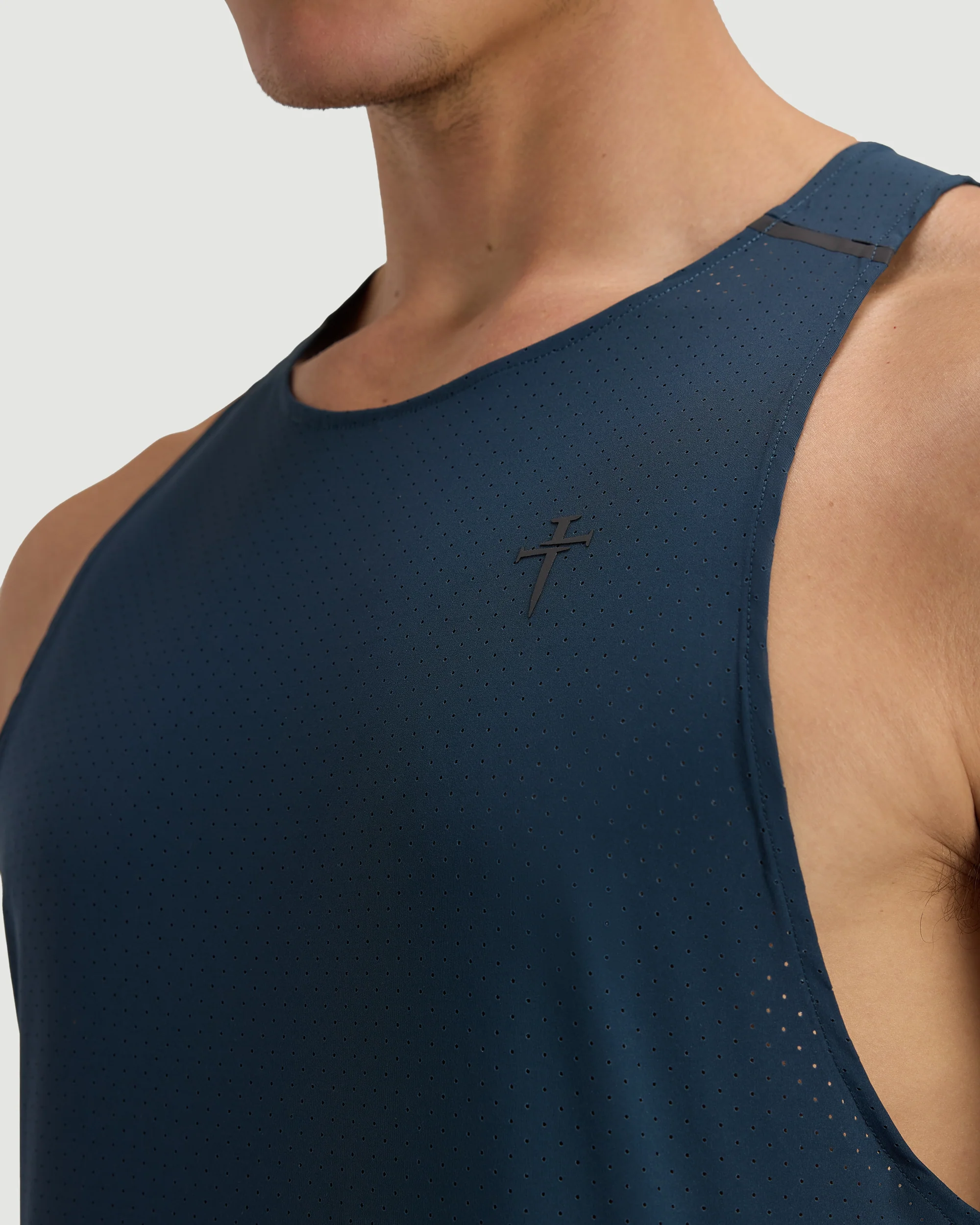 Laser Perforated Tank - Midnight Navy - Image 3