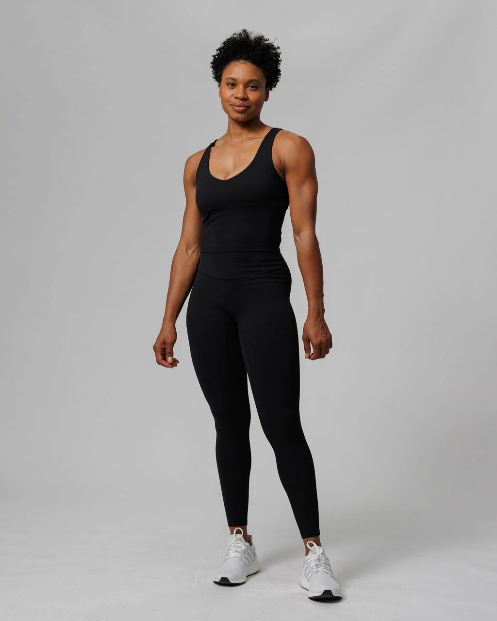 Longline Sports Bra - Black - Image 4