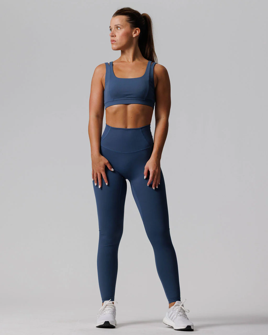 Nova Split-Strap Sports Bra - Midnight Navy - Image 4