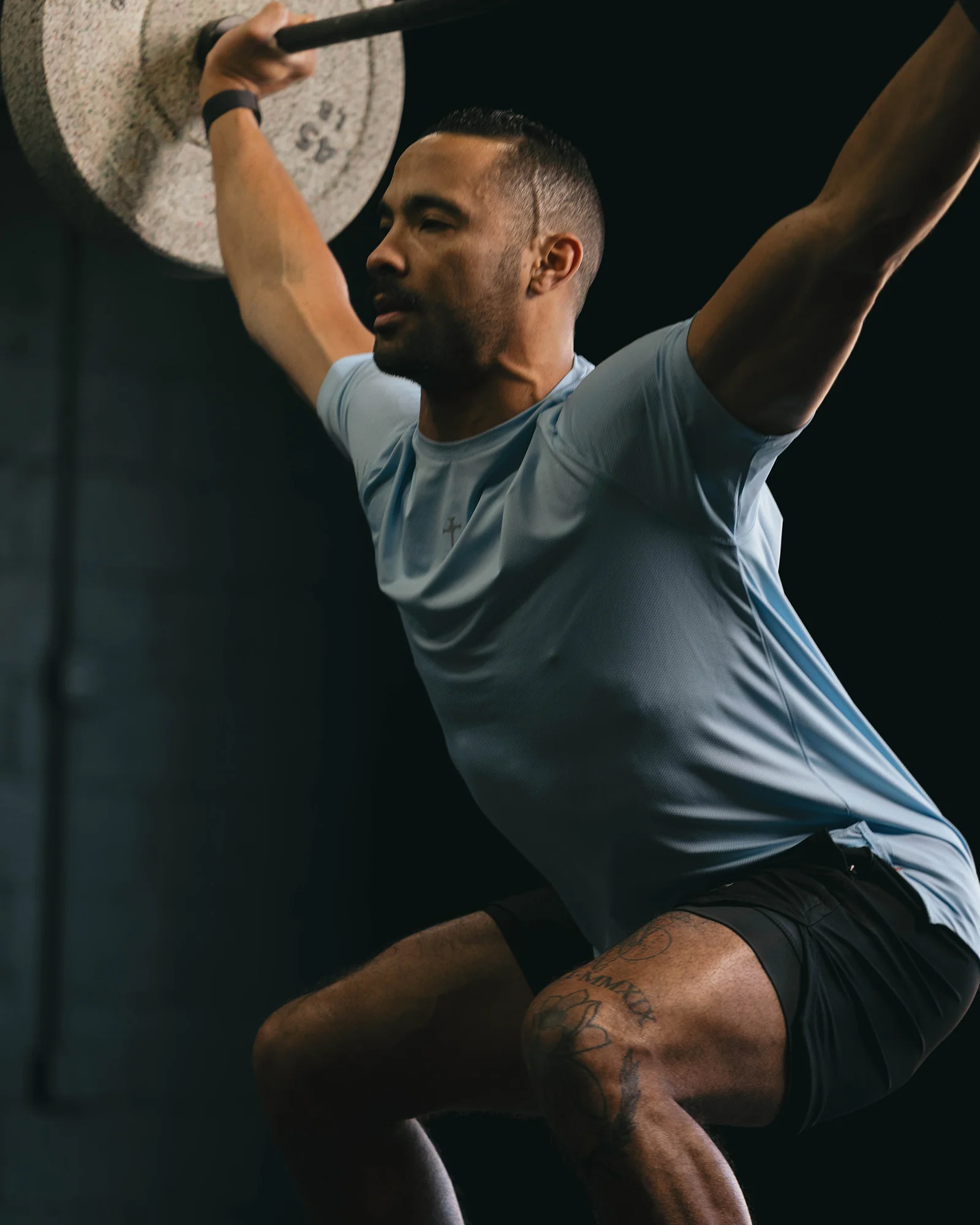 Pro-Tech Tee "Cross" - Sky Blue - Image 4