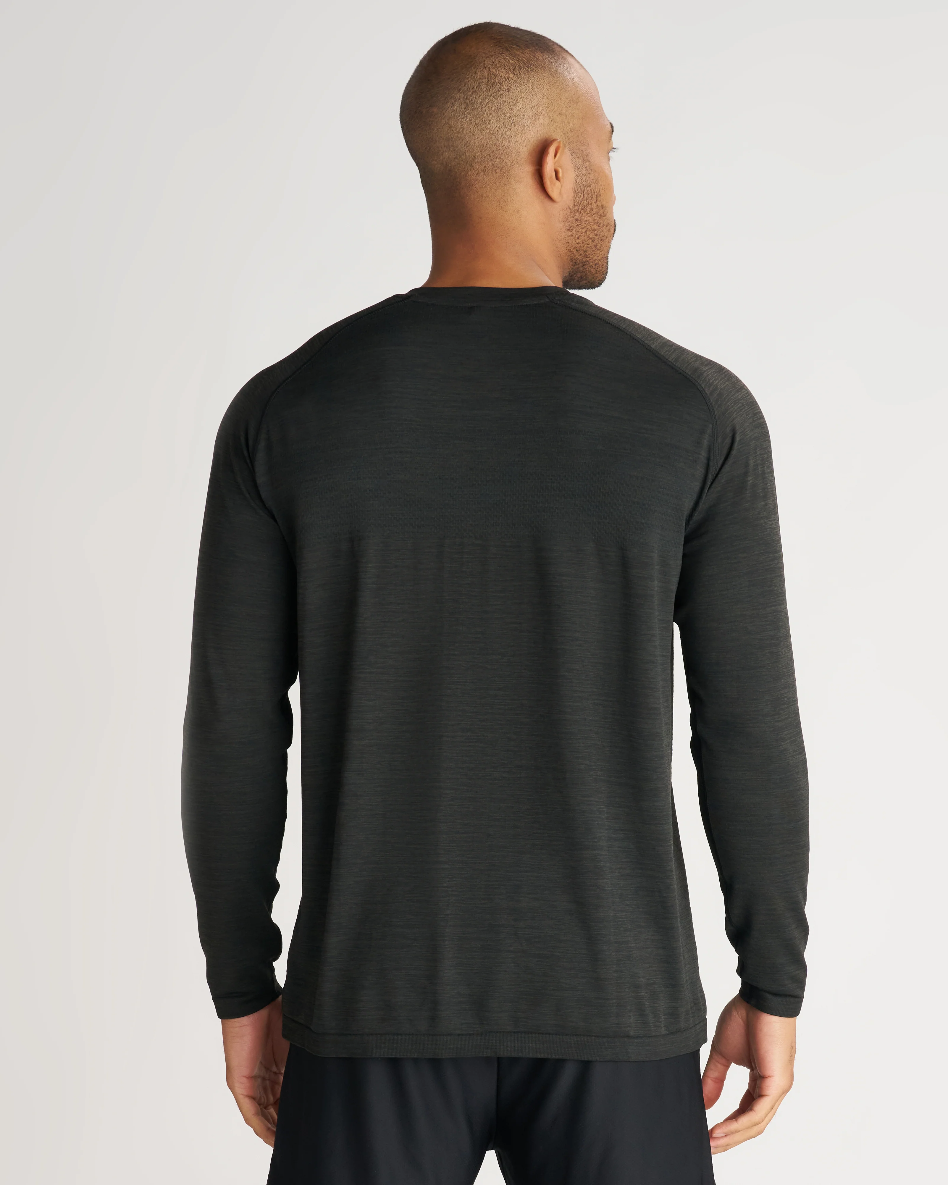 Seamless Long Sleeve - Black Marl - Image 2
