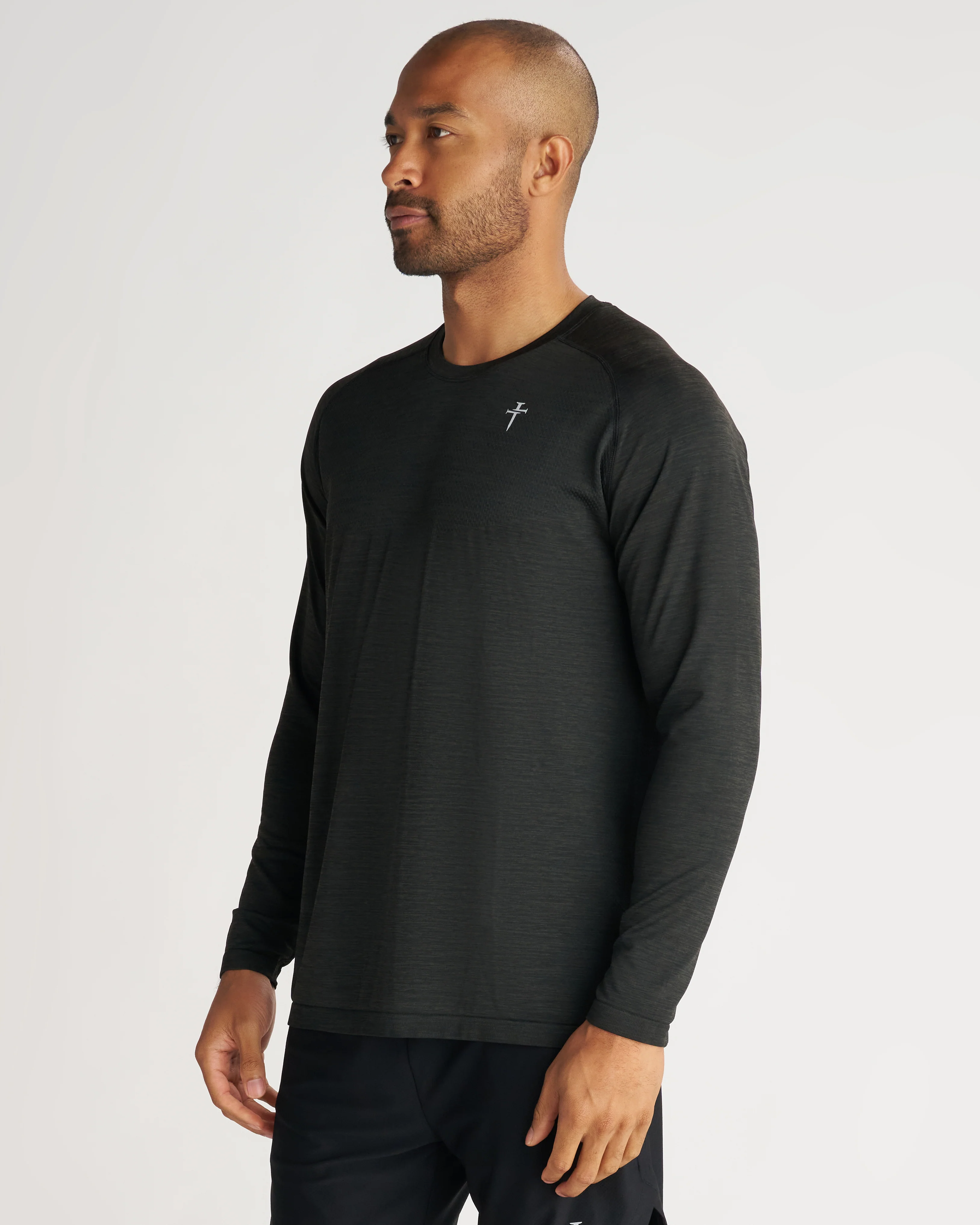 Seamless Long Sleeve - Black Marl - Image 5