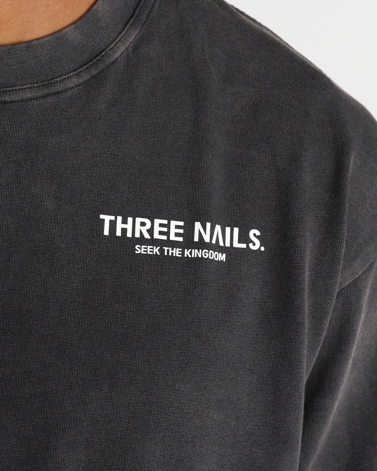 Heavyweight Cotton Oversized Tee "STK" - Acid Wash - Image 3