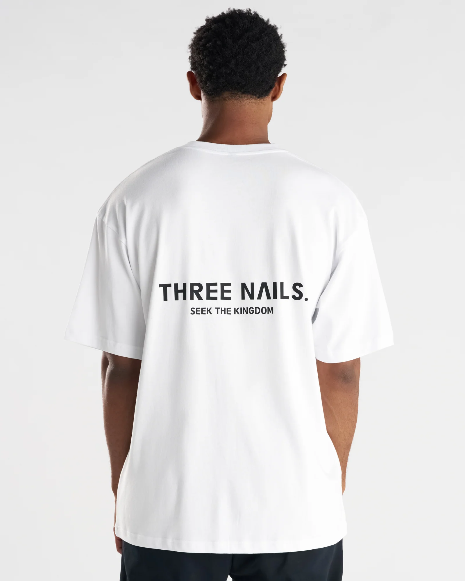 Heavyweight Cotton Oversized Tee "STK" - White
