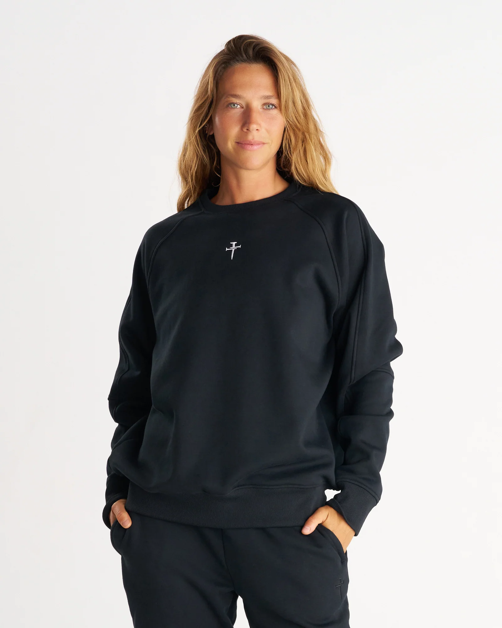 Signature Fleece Crewneck - Black - Image 3