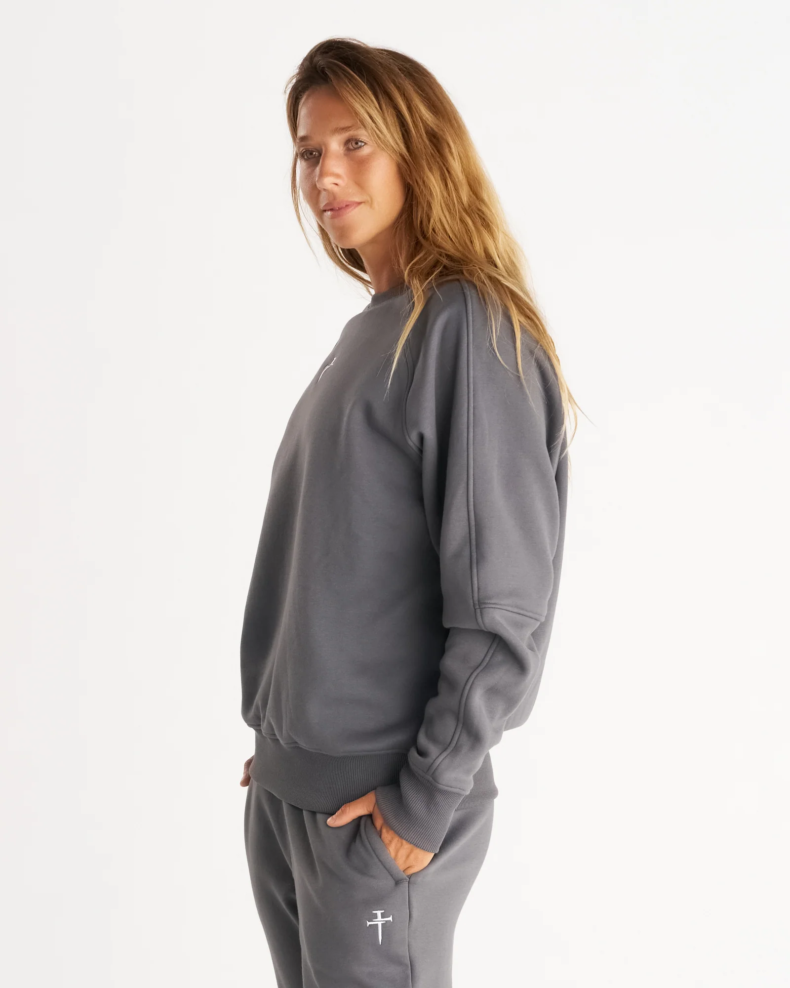 Signature Fleece Crewneck - Space Grey - Image 5