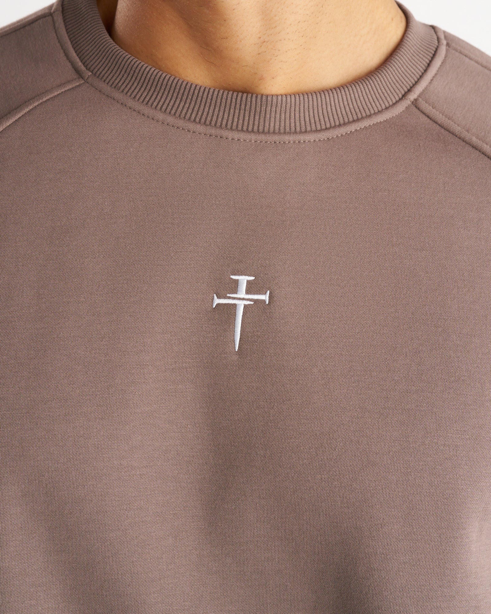 Signature Fleece Crewneck - Deep Taupe - Image 2