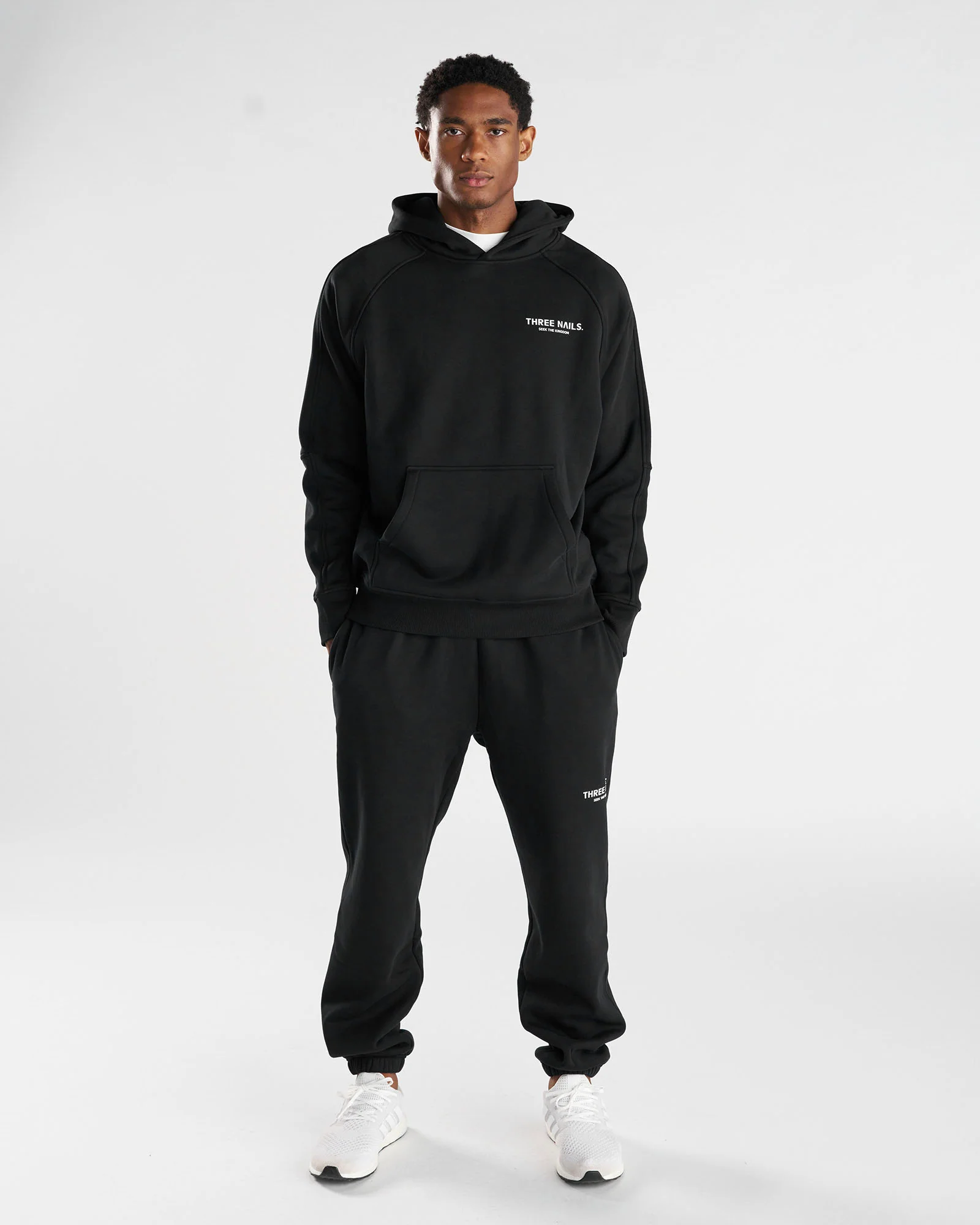 Signature Fleece Hoodie "STK" - Black - Image 5