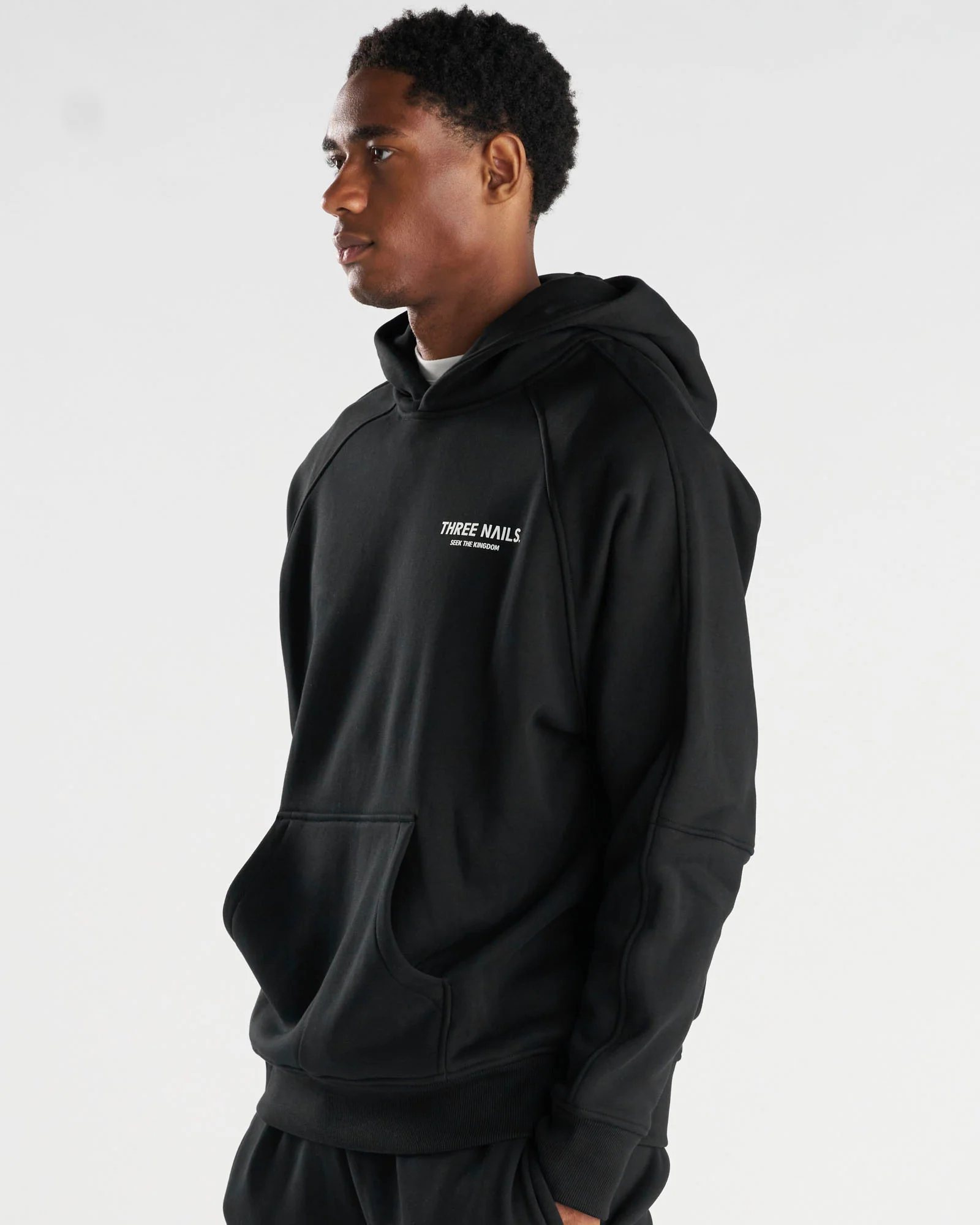 Signature Fleece Hoodie "STK" - Black - Image 6