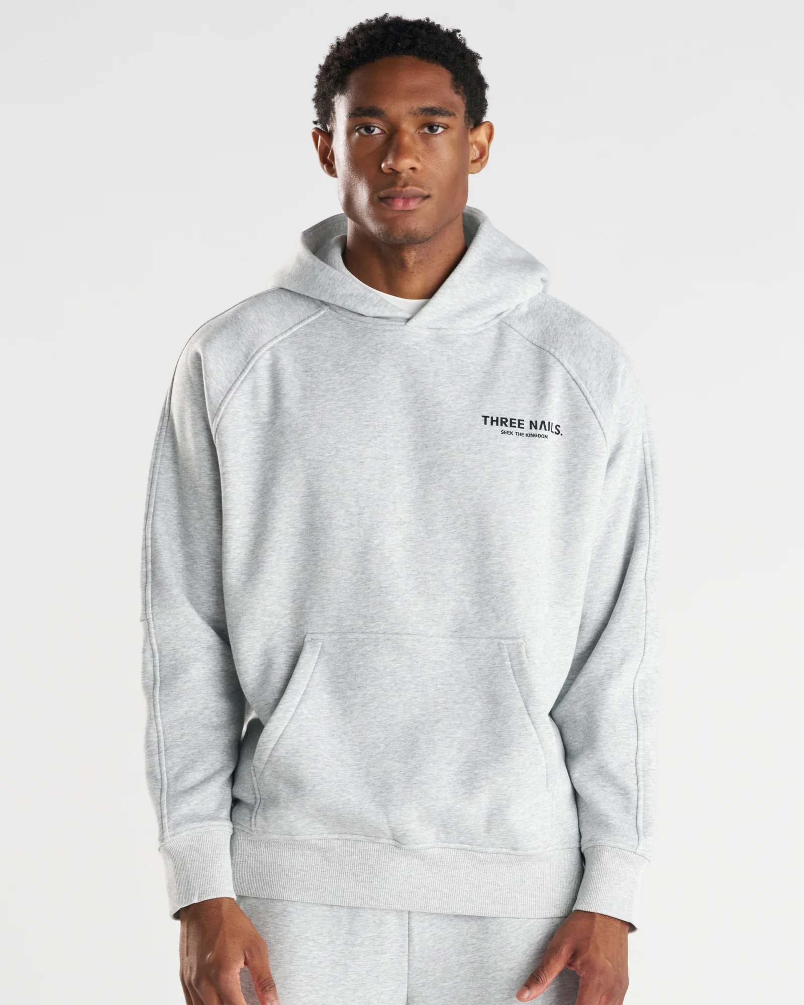 Signature Fleece Hoodie "STK" - Heather Grey - Image 2