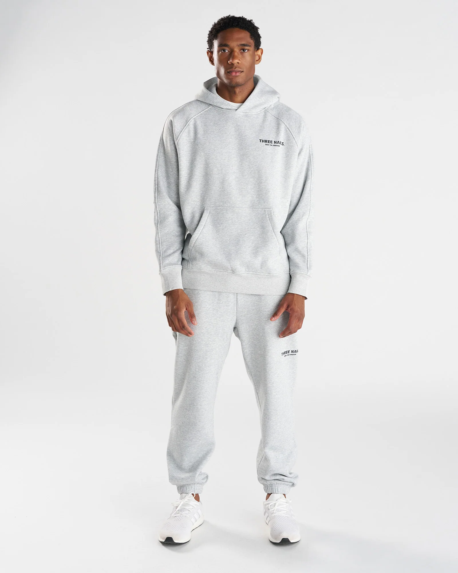 Signature Fleece Hoodie "STK" - Heather Grey - Image 5