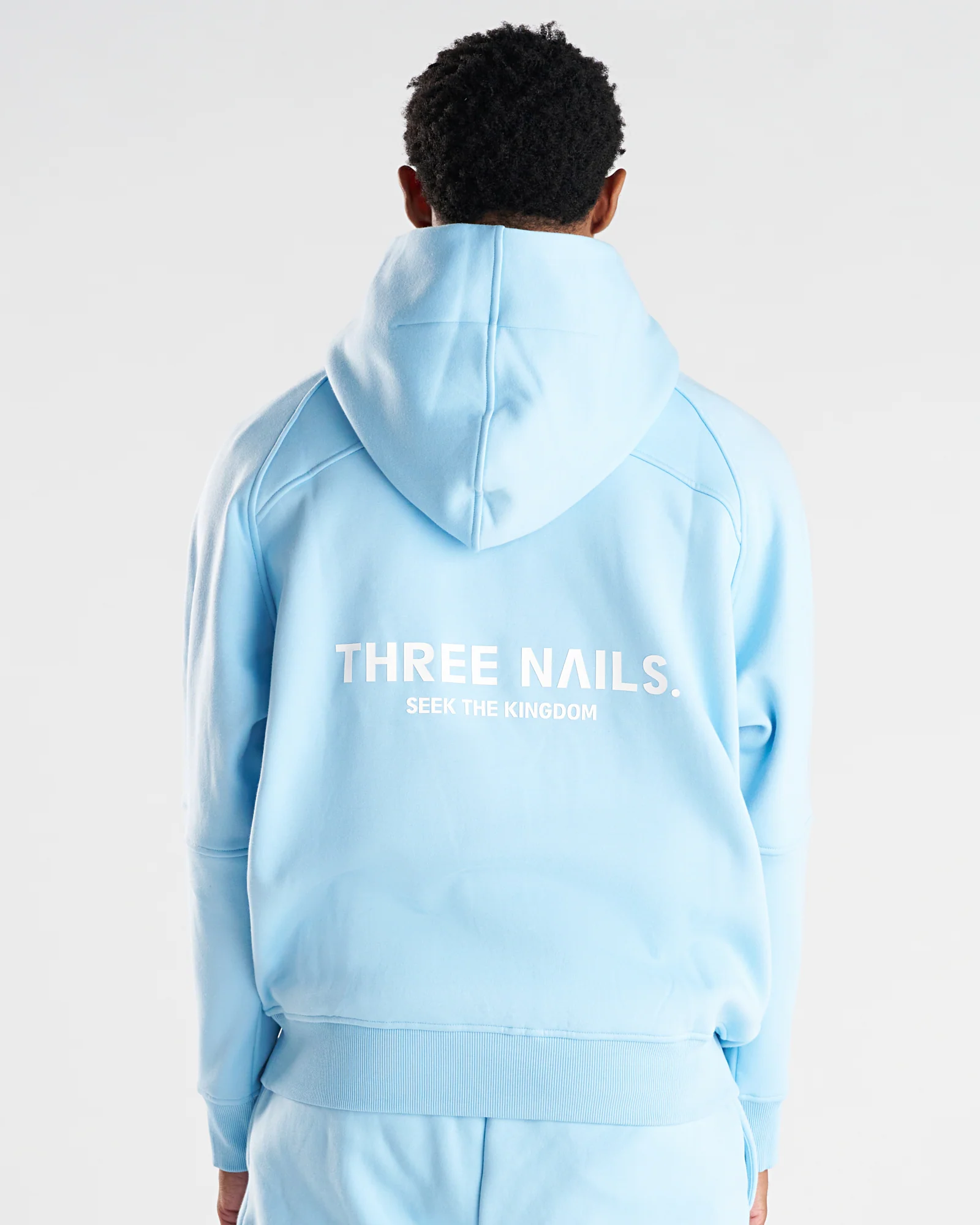 Signature Fleece Hoodie "STK" - Sky Blue