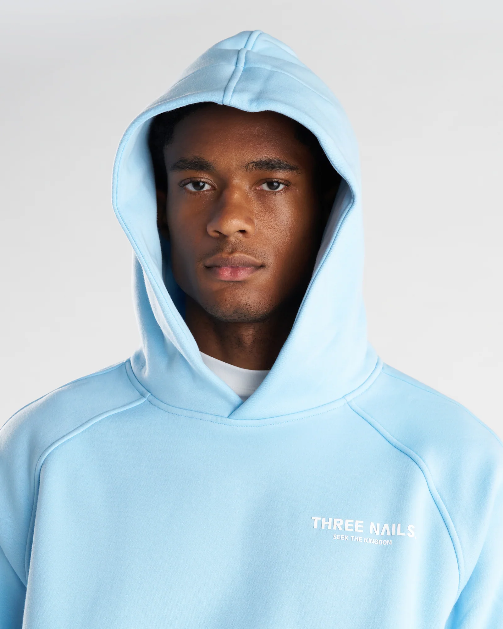 Signature Fleece Hoodie "STK" - Sky Blue - Image 3