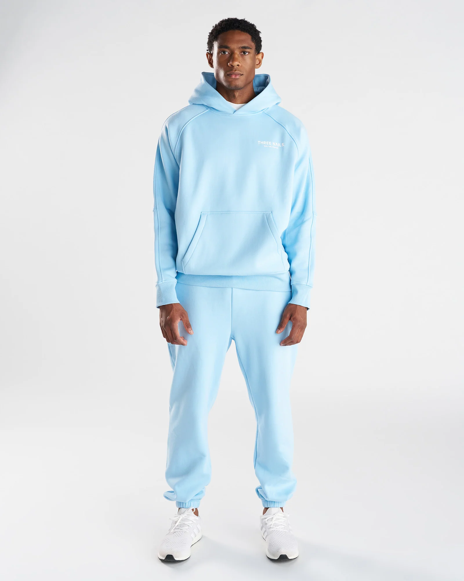 Signature Fleece Hoodie "STK" - Sky Blue - Image 4