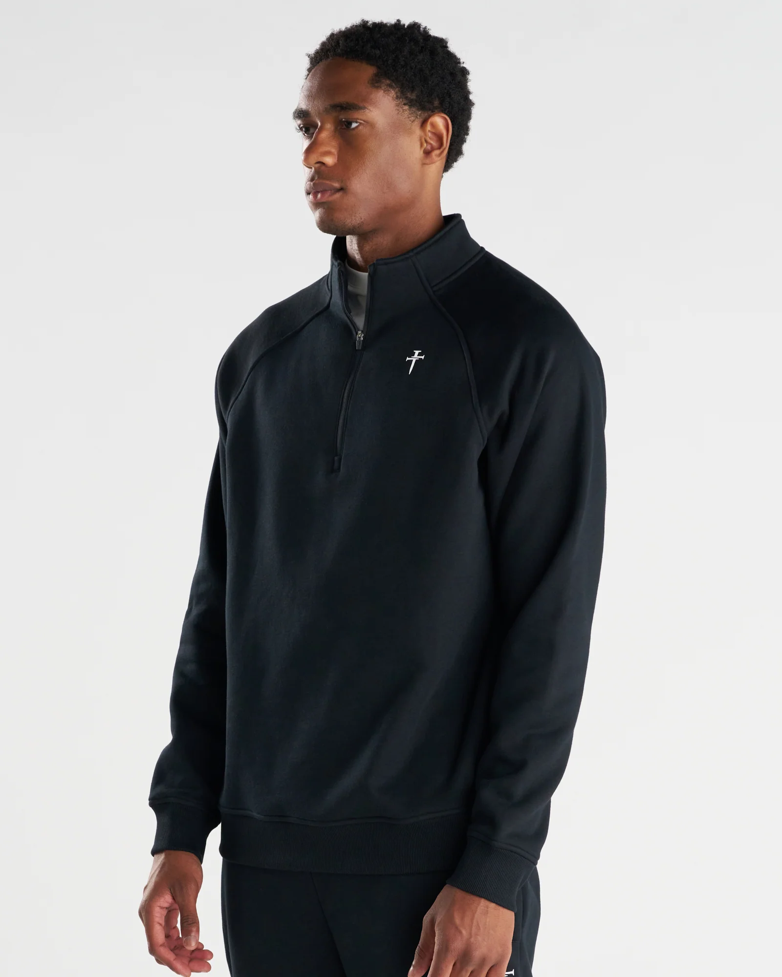 Signature Fleece Quarter Zip - Black - Image 5