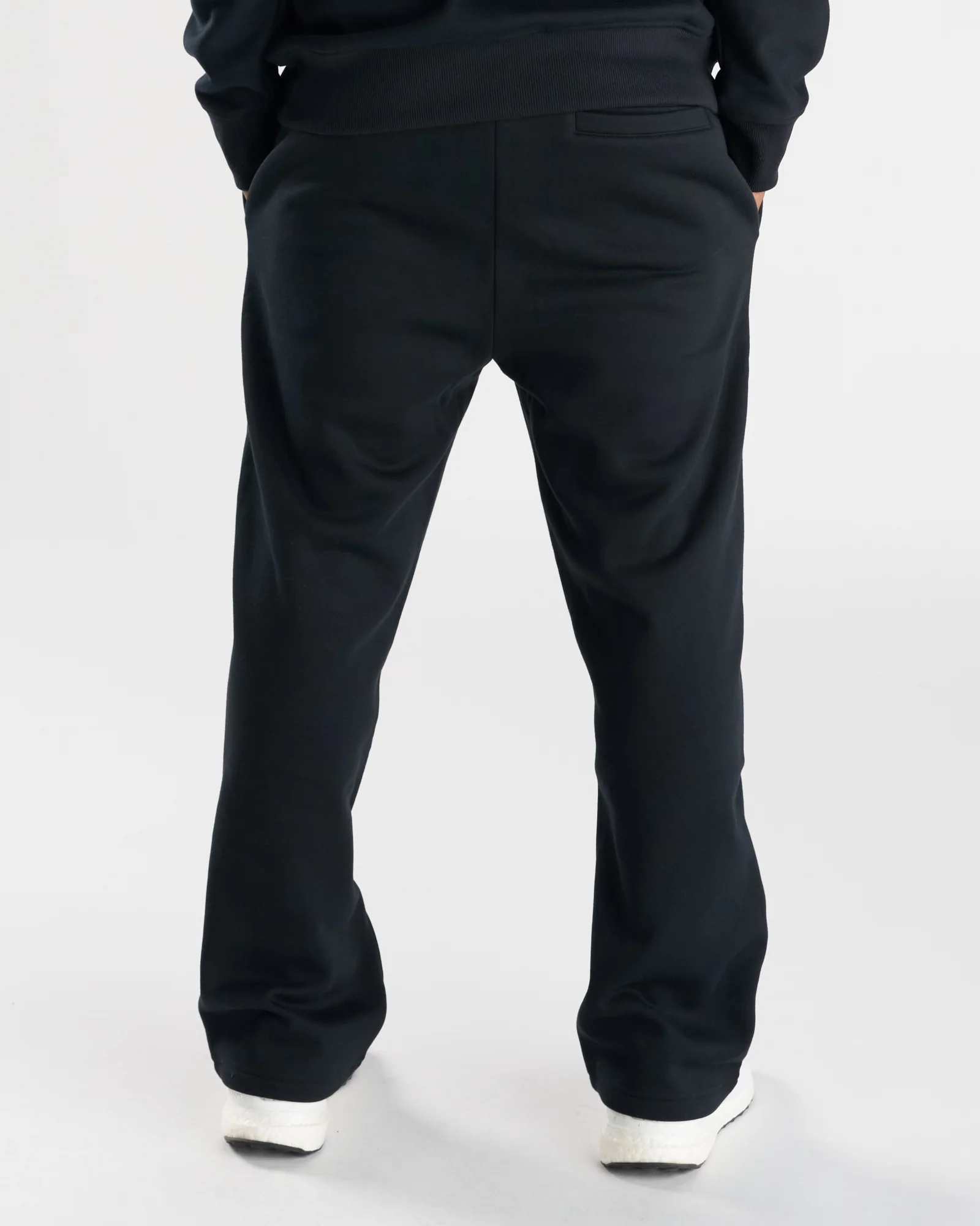 Signature Fleece Straight Leg Sweats - Black - Image 2