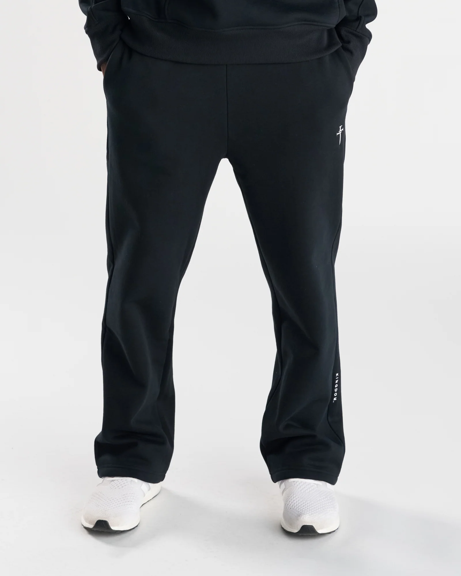 Signature Fleece Straight Leg Sweats - Black - Image 5