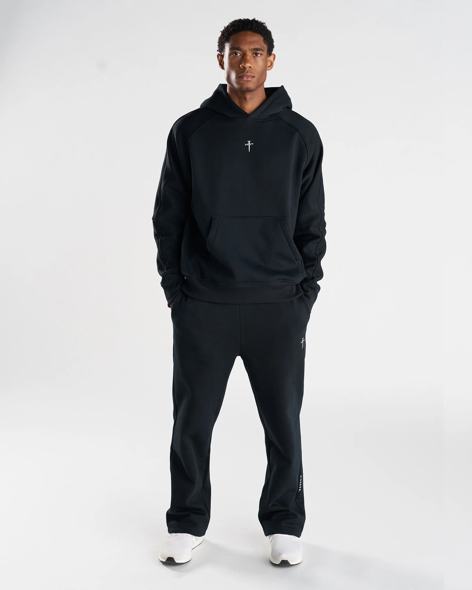 Signature Fleece Straight Leg Sweats - Black - Image 6