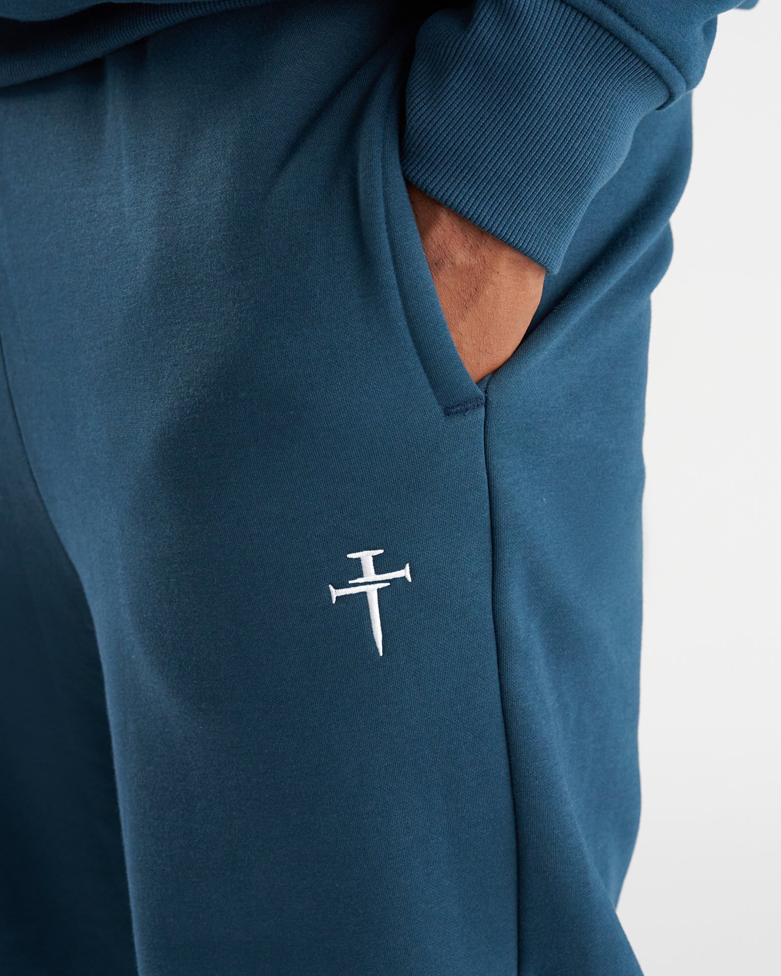 Signature Fleece Straight Leg Sweats - Midnight Navy - Image 3