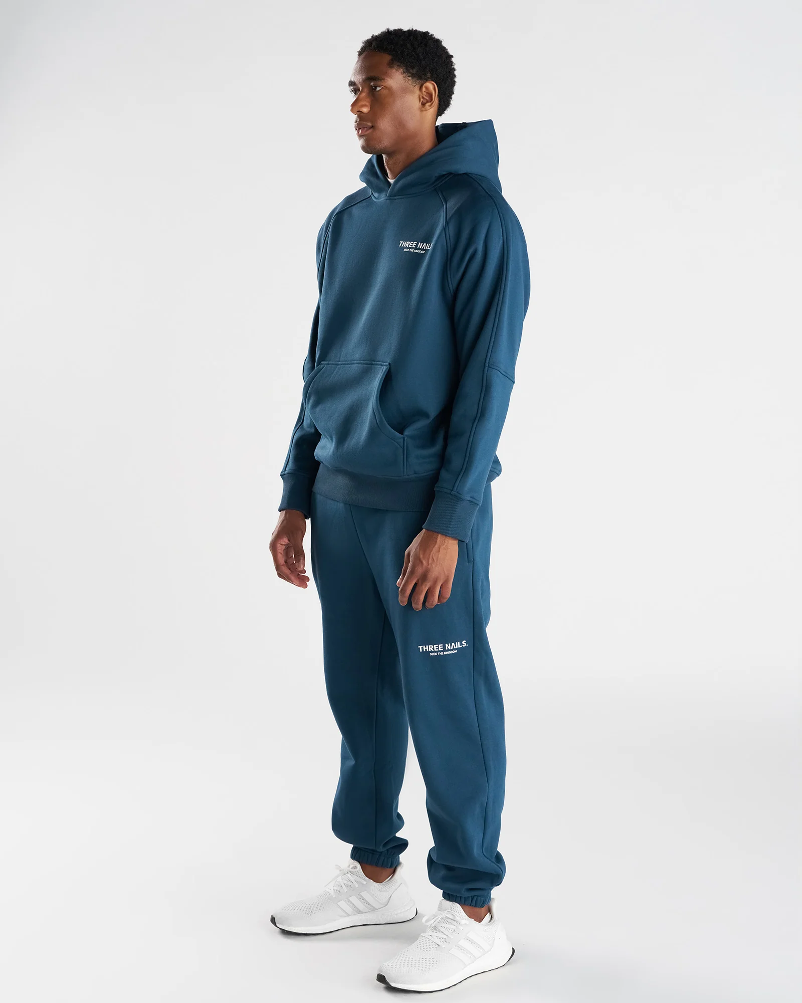 Signature Fleece Sweatpants "STK" - Midnight Navy - Image 4