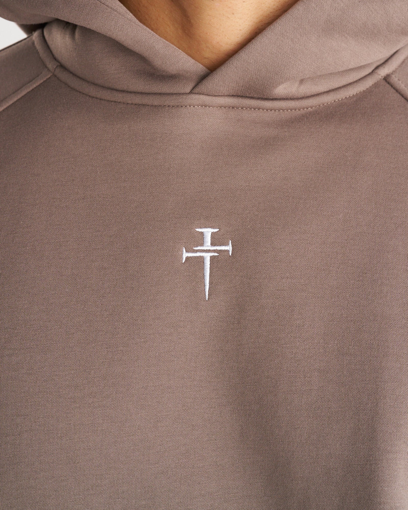 Signature Fleece Hoodie - Deep Taupe - Image 3
