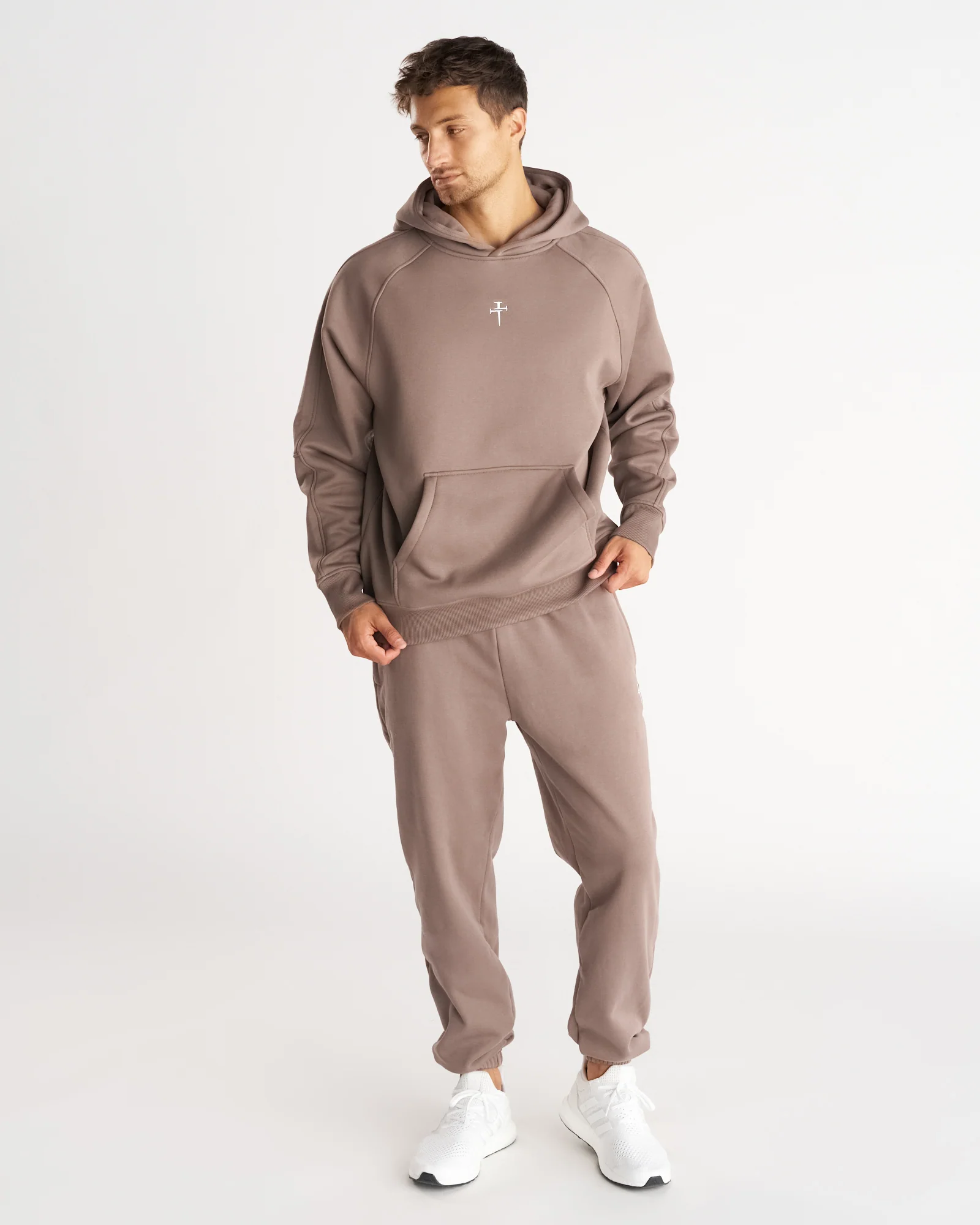 Signature Fleece Sweatpants - Deep Taupe - Image 3
