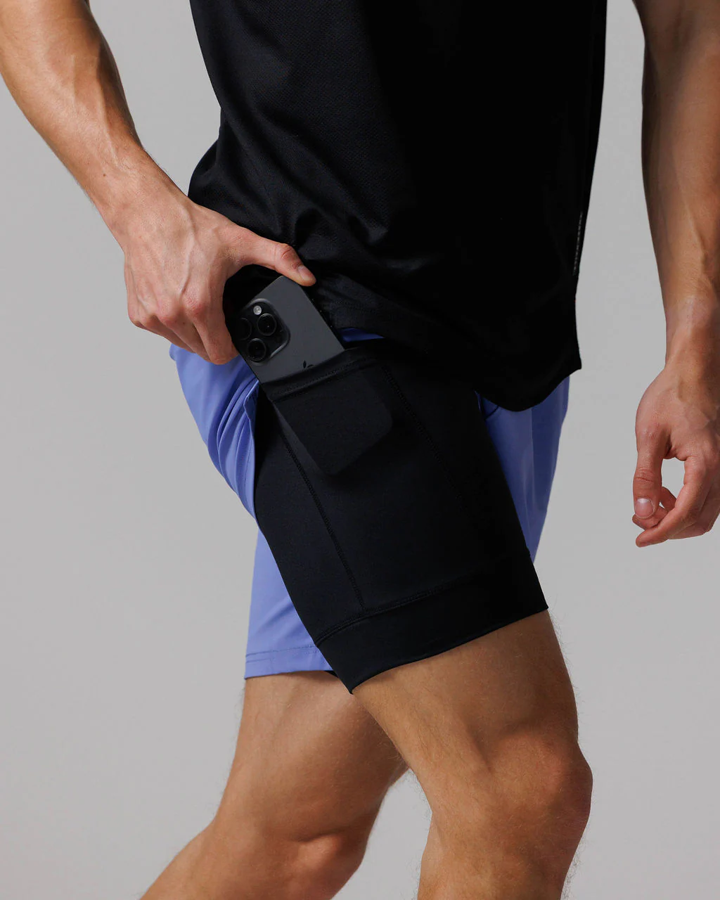 Vapor-Lite™ Liner Short "Cross" - Serene Blue - Image 4