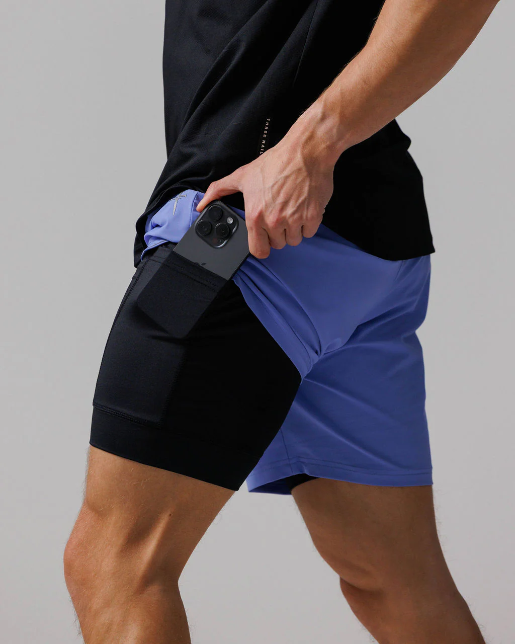 Vapor-Lite™ Liner Short "Cross" - Serene Blue - Image 5