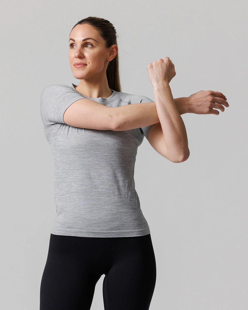 Women's Seamless Tee "Minimal" - Grey Marl - Image 4
